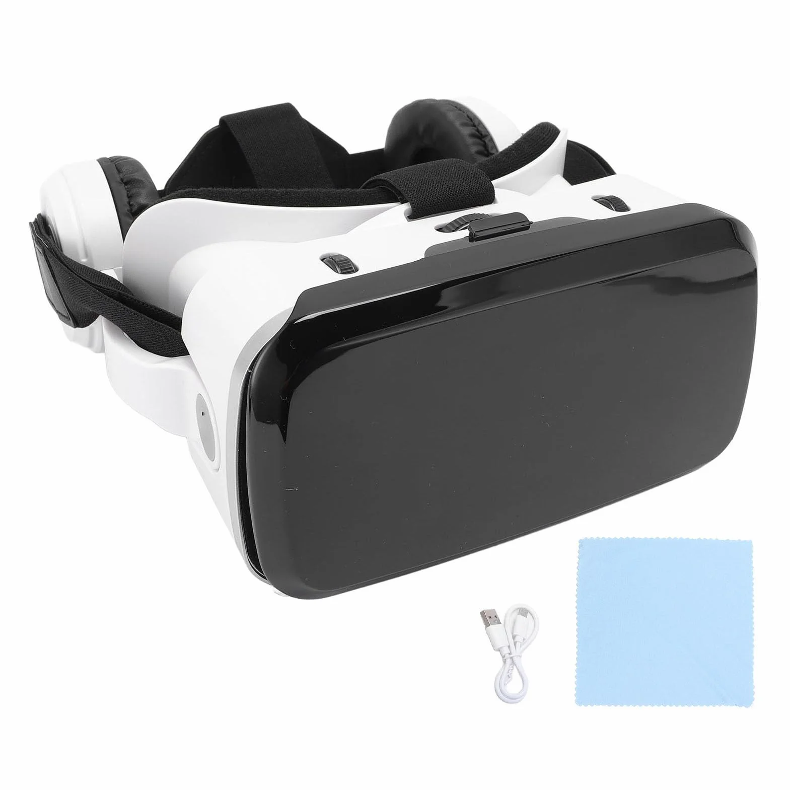 Cuffie VR con Lenti Che Bloccano la Luce Blu, Cuffie Integrate, Occhiali 3D per Smartphone 5,5-7,2 Pollici
