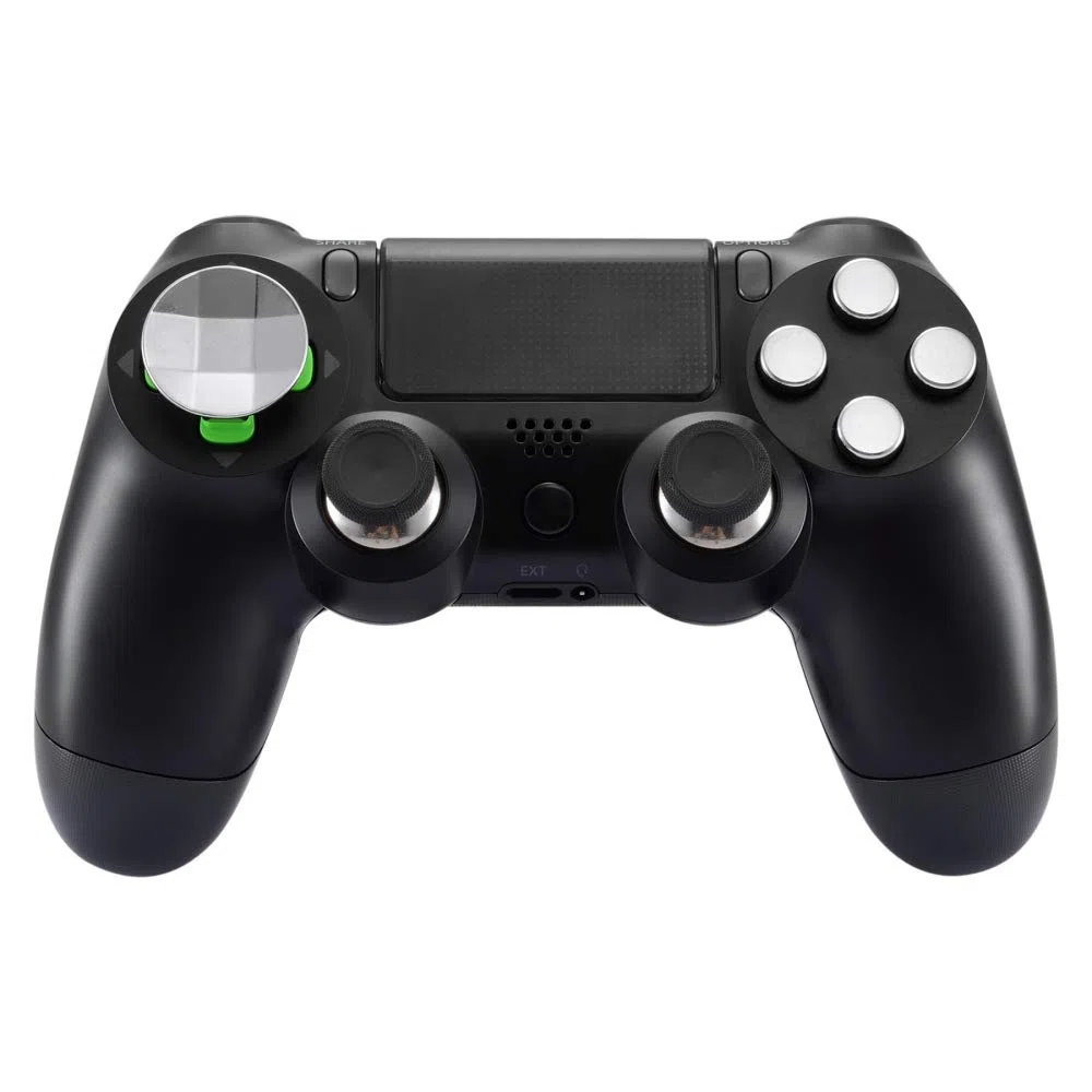 eXtremeRate Pulsanti D-pad Levette Analogiche Ricambio per ps4 Slim Pro Croci Direzionali Thumstick Joystick in Metallo Magnetico Ricambio per ps4 Controller(31 in 1)