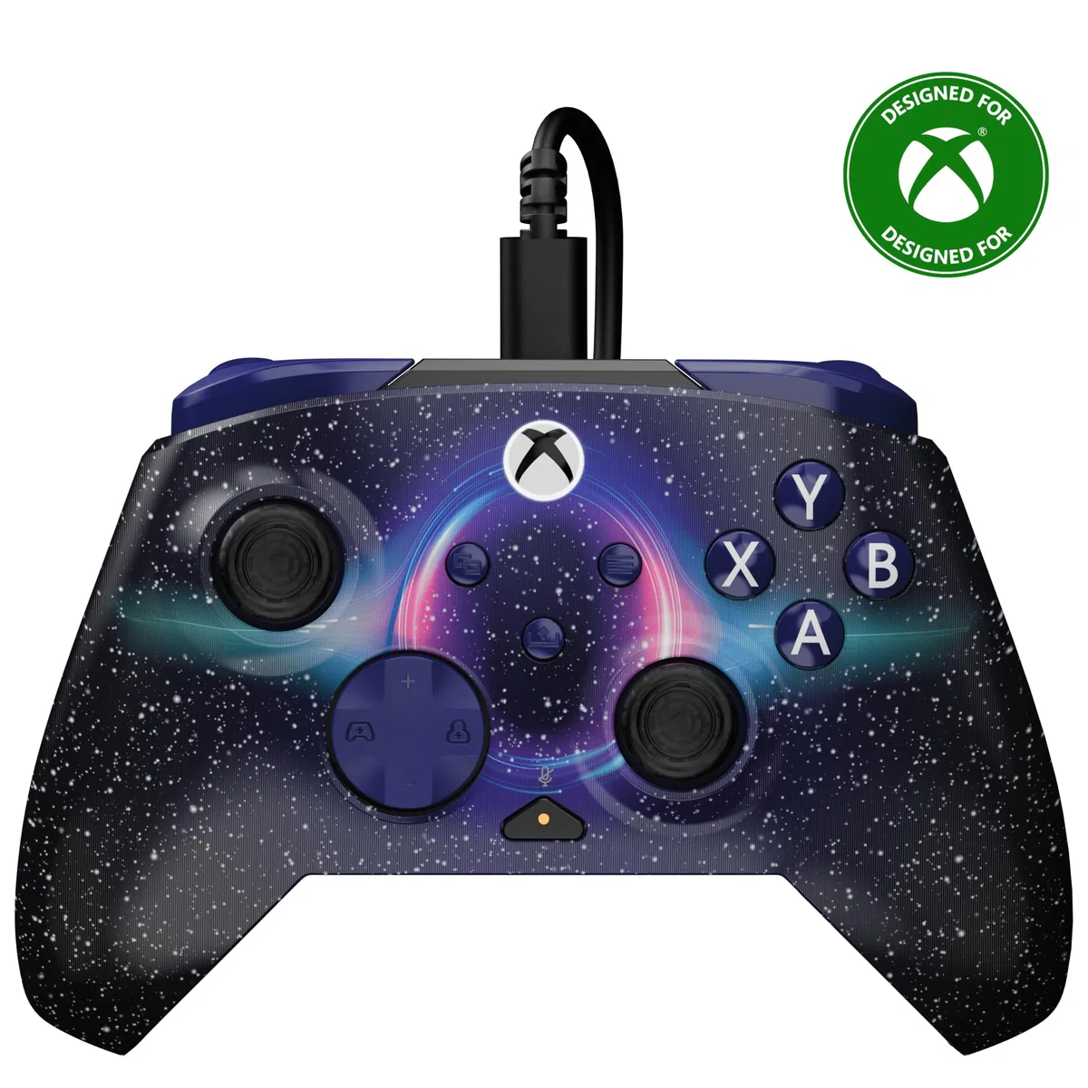 Turtle Beach Rematch Advanced Dark Cosmos Controller gaming con cavo per Xbox e PC, licenza ufficiale, pulsanti rimappabili, grilletti sensibili, comandi audio