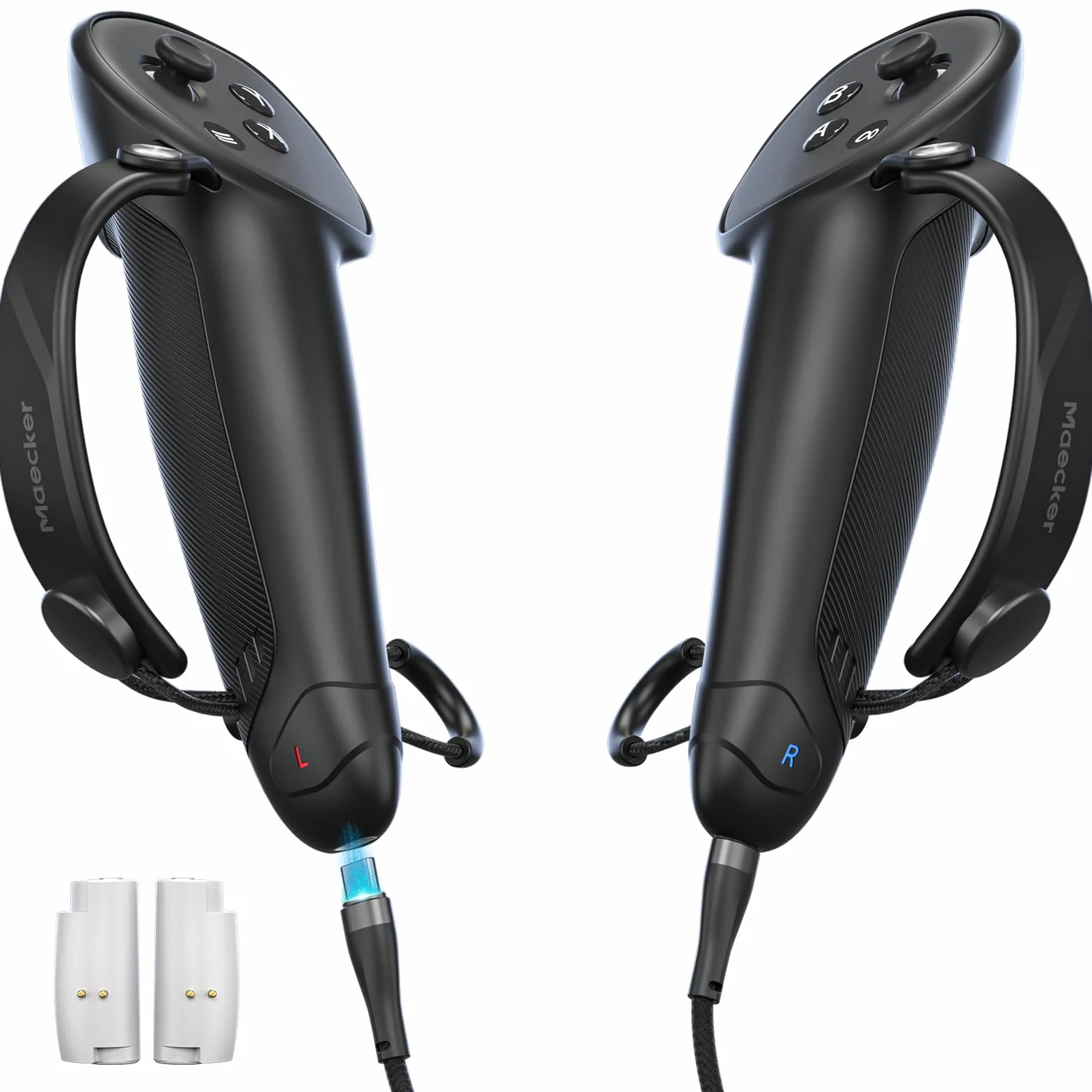 Impugnature per Controller Quest 3S/3 con Batteria Ricaricabile Cinturini Accessori