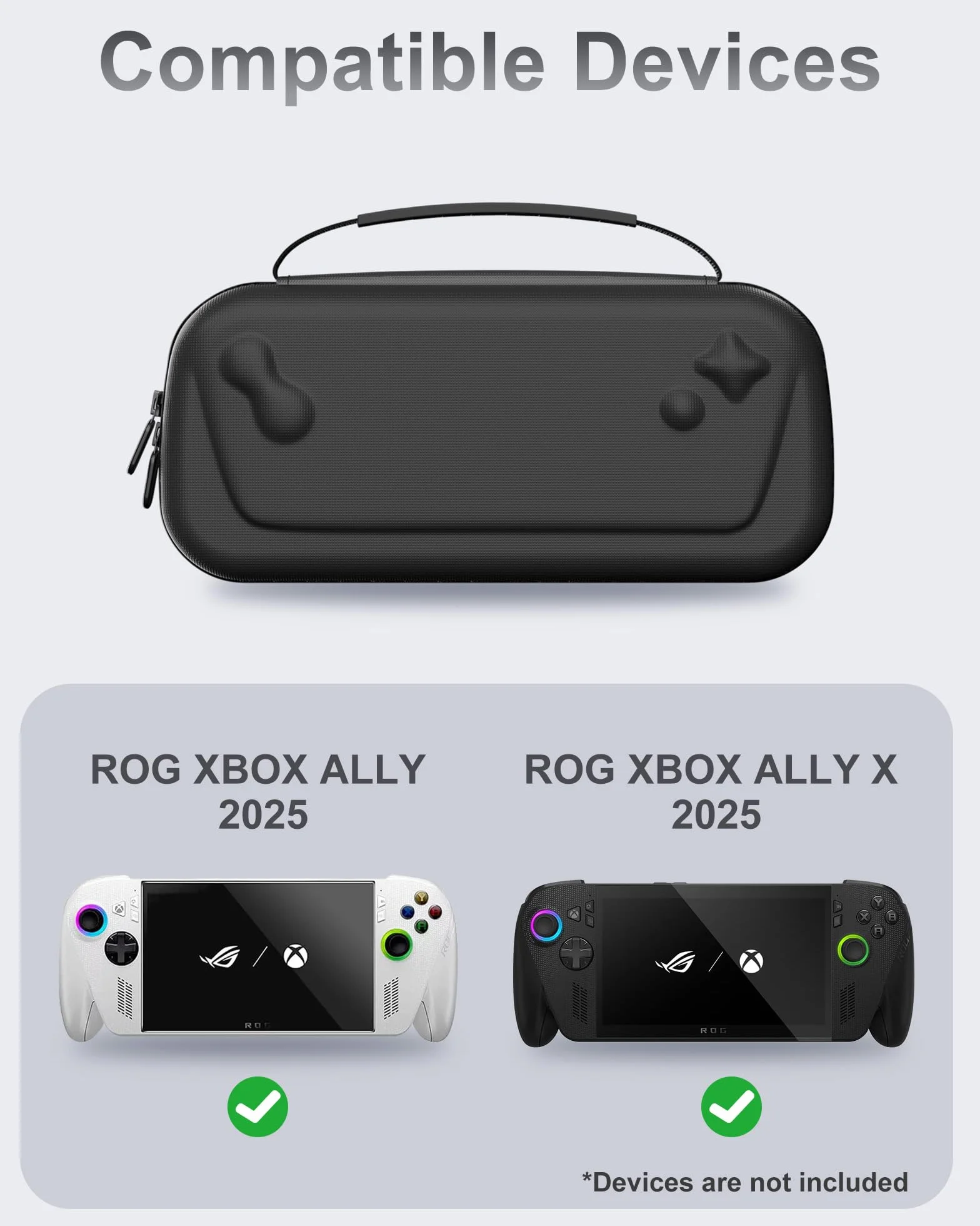ProCase Cassa da Trasporto per ASUS ROG Xbox Ally / ROG Xbox Ally X 7" 2025, Borsa Protettiva con 5 Slot per Schede SD - Nero