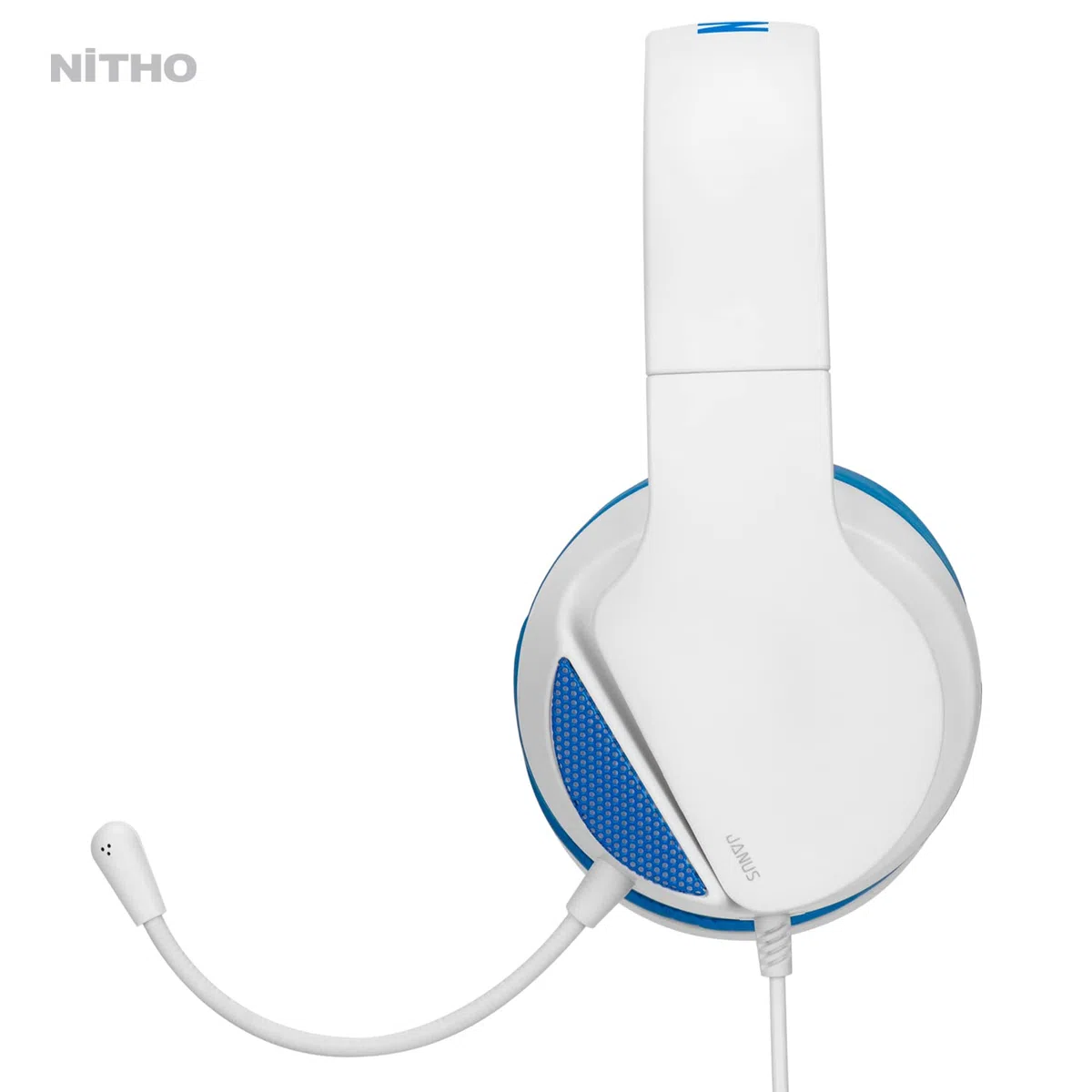 NITHO Janus Gaming Headset Over-Ear 50mm Driver Microphone Jack 3.5mm PC PS4 PS5 Xbox One Series X|S Smartphone Tablet Blu