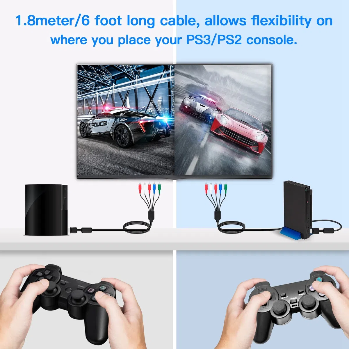 Component A/V Cable for Playstation 2 by Intec