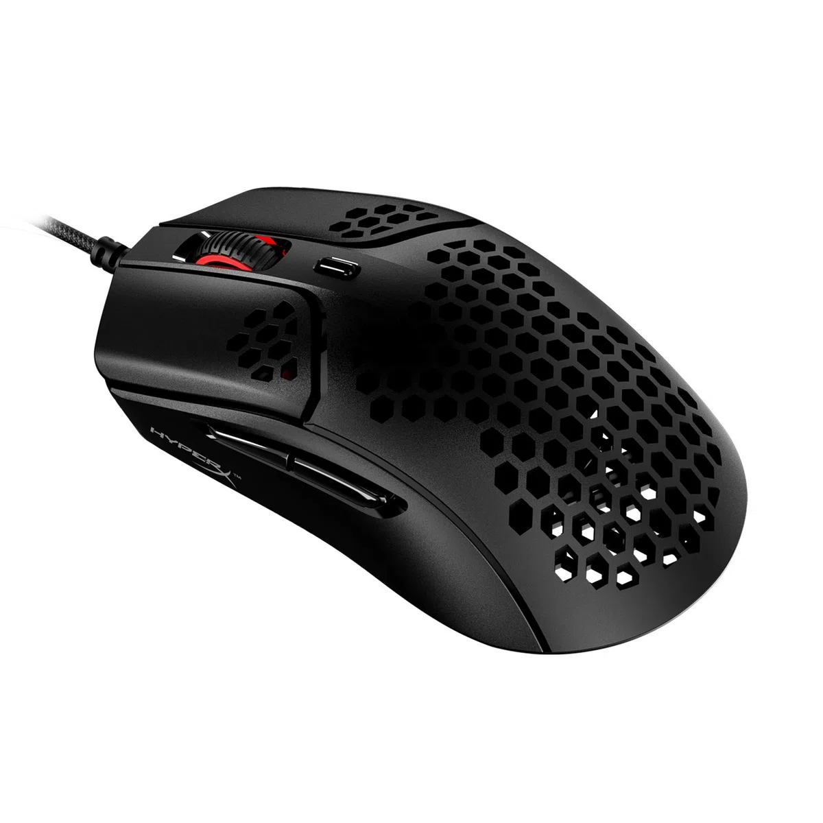 HyperX Pulsefire Haste, Mouse Gaming Cablato, Illuminazione RGB, 6 Tasti Programmabili, 16000 DPI, Resistenza fino a 60 Milioni di Clic, Cavo HyperFlex, Compatibile con Diverse Piattaforme, Nero