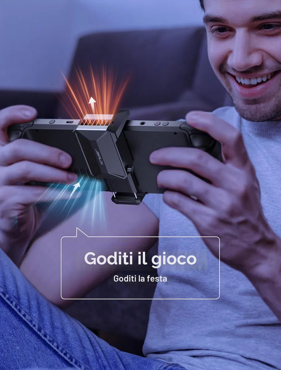 JSAUX Ventola di Raffreddamento per Steam Deck, Raffreddatore con Accessori per SteamDeck, Ventola di Raffreddamento Innovativa con Supporto Compatibile per Steam Deck-GP0201