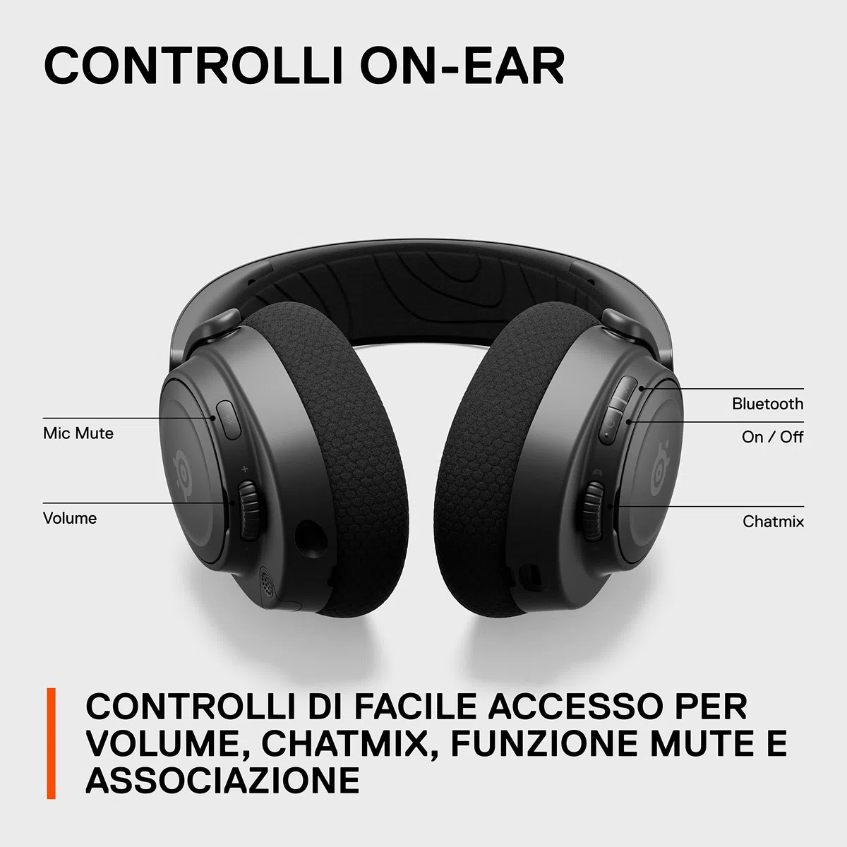 SteelSeries Arctis Nova 7 Cuffia da gaming wireless multipiattaforma 2.4GHz Bluetooth mixabile Driver magnetici neodimio Batteria 38h USB-C Mic ClearCast Gen2 AI PC PS5 VR Mobile