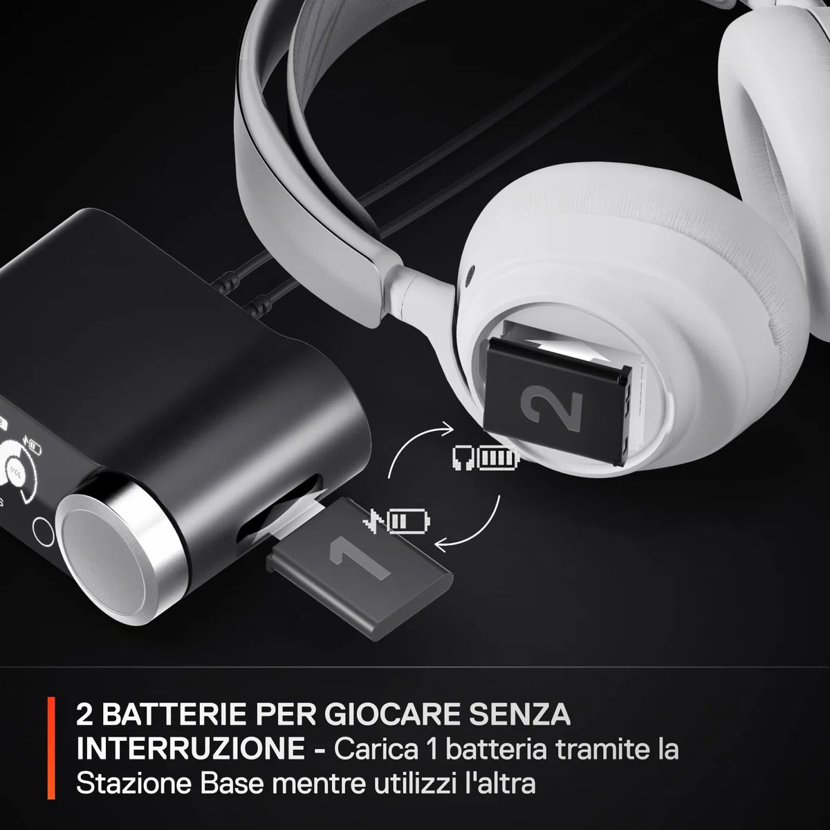 SteelSeries Arctis Nova Pro X Cuffie da gaming wireless multi-sistema driver magnetici al neodimio cancellazione attiva del rumore Infinity Power System Xbox PC PS5 Switch Mobile