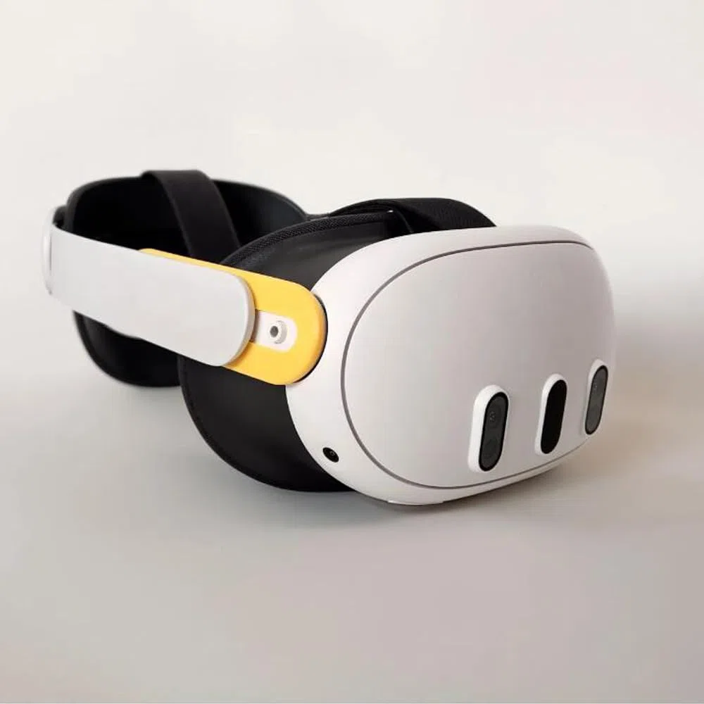 2 adattatori per la testa Meta Quest 3, per Quest 2, cinghia per la testa, connessione a Quest 3, accessori per la testa stampati in 3D (Whlte)