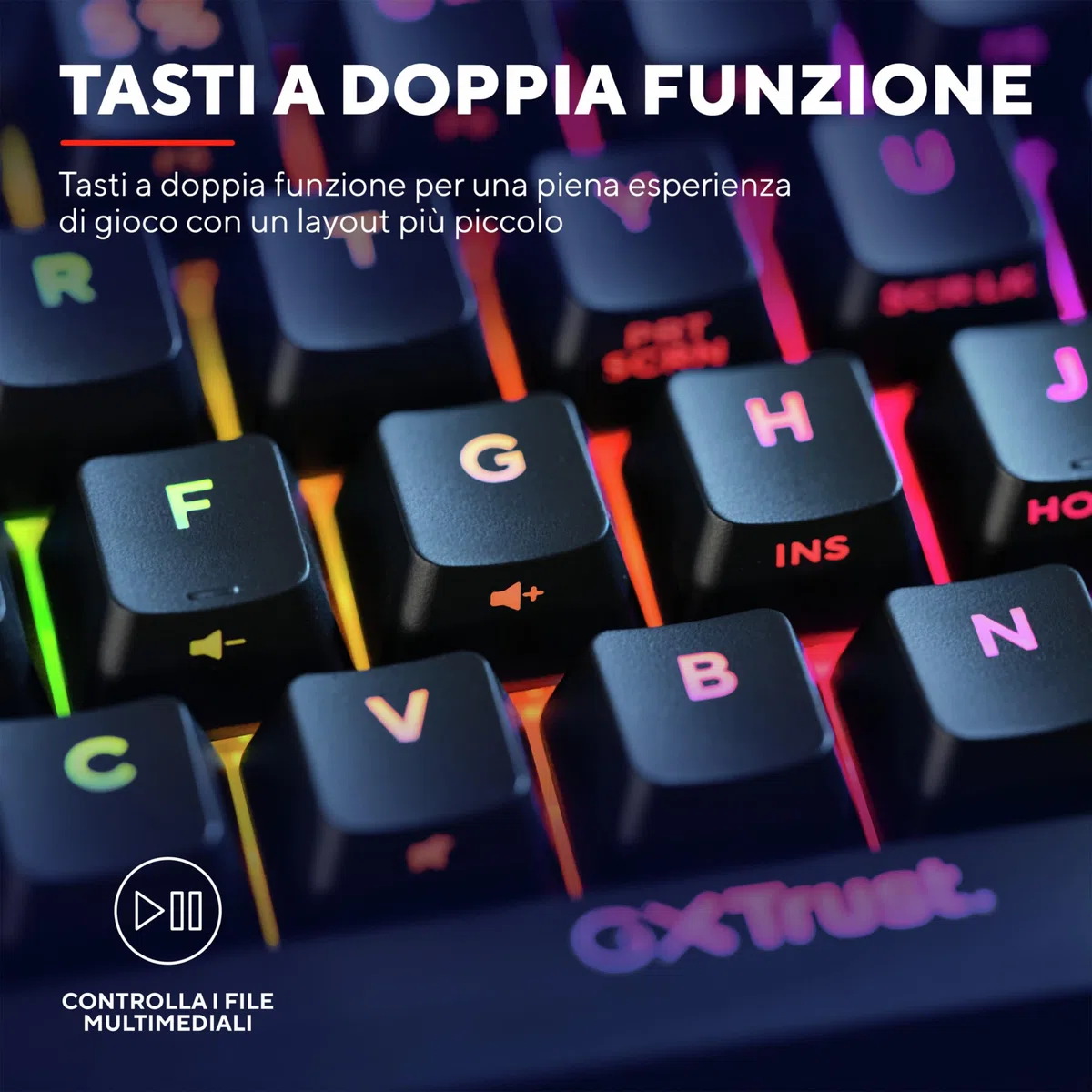 Acira Tastiera Meccanica 60% Layout Italiano QWERTY Retroilluminata RGB Gaming Programmabile USB Nero