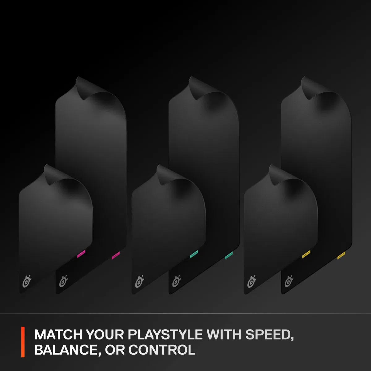 SteelSeries QcK L Performance Control Tappetino per mouse da gioco, densità extra per una scorrevolezza fluida, cuciture a basso profilo, base in gomma neoprene antiscivolo, 42 x 49 cm, FPS, MOBA,