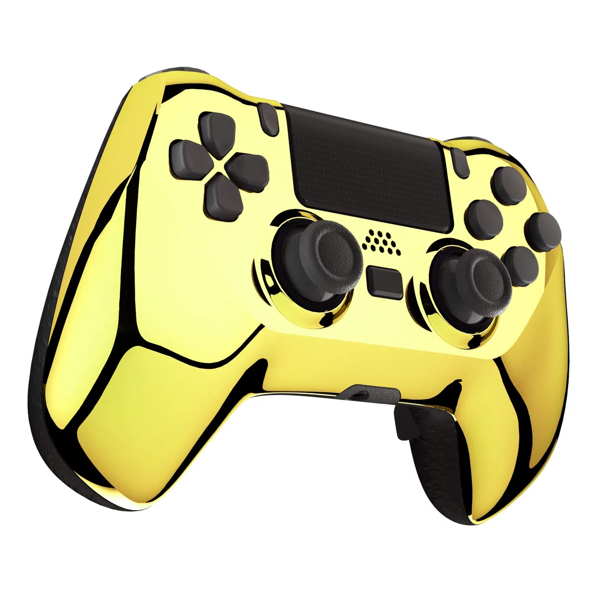 eXtremeRate DECADE Torneo Aggiornamento Kit per ps4 Controller CUH-ZCT2(Non Controller), Cover Shell&Tasti Posteriori&Trigger Stop, Accessori per ps4 Joystick JDM-040/050/055, Oro Cromo