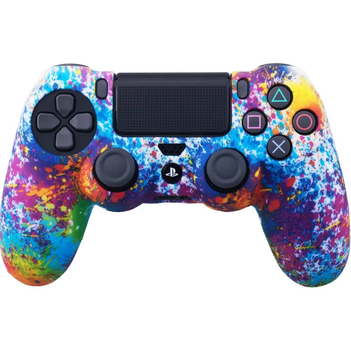 YoRHa Water Transfer Printing (Spruzzi di Vernice) Custodia in Silicone Cover per PS4/Slim/Pro Dualshock 4 Controller x 1 con Manopole Thumb Grips x 10