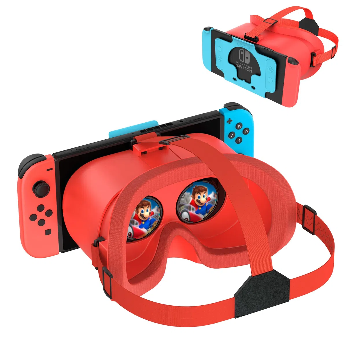DEVASO Cuffie VR per Nintendo Switch OLED con Lenti HD Regolabili Cinghia Testa