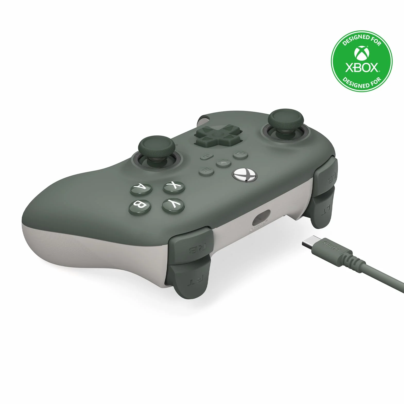 8Bitdo Ultimate C Wired Controller for Xbox, RGB Lighting Fire Ring and Hall Effect Joysticks, Compatible with Xbox Series X|S, Xbox One, Windows 10/11 - Officially Licensed (Dark Green)