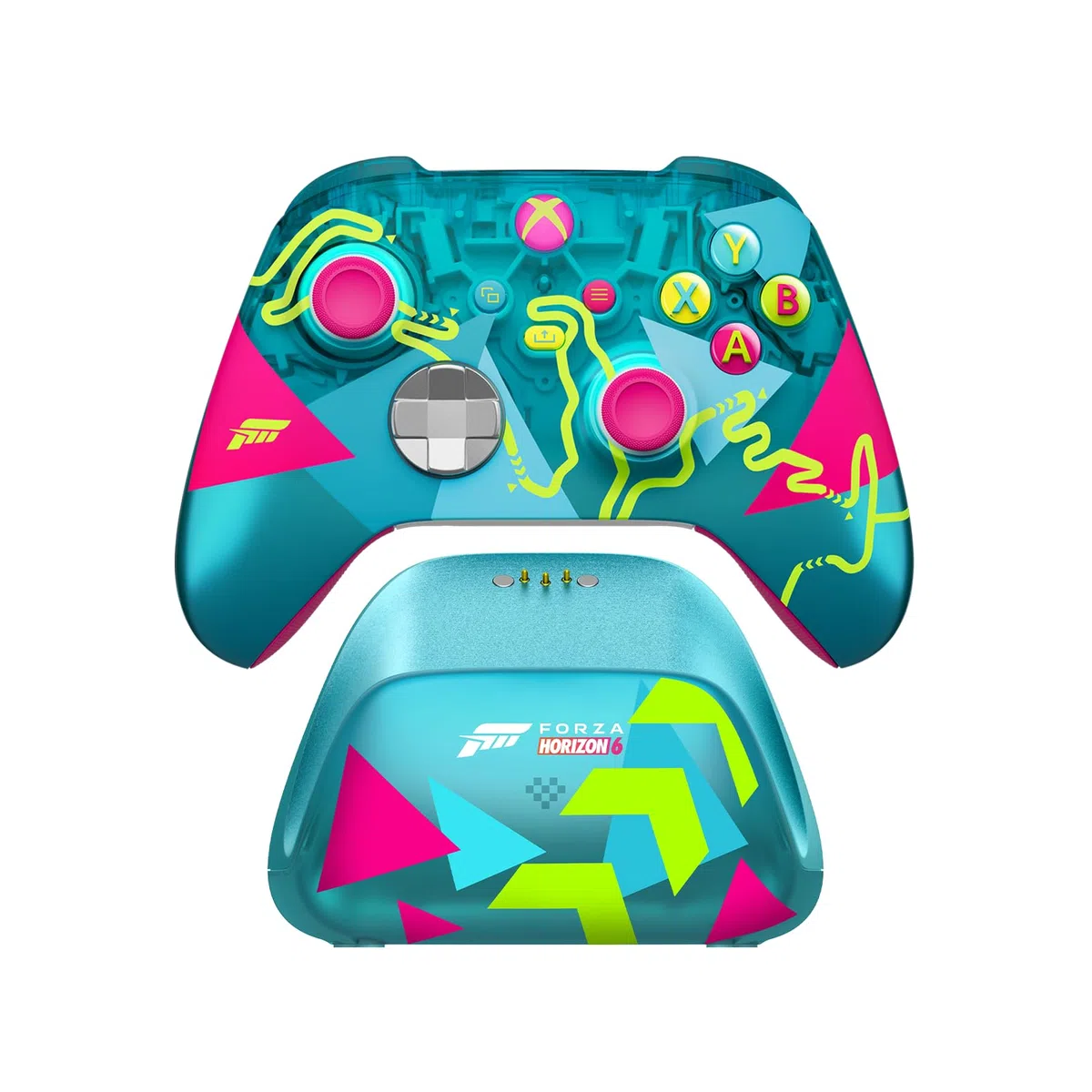 8BitDo Charging Dock for Xbox Series X|S Wireless Controllers, Fast Charging Station with 1100mAh Battery Pack, Officially Licensed Forza Horizon 6 Limited Edition