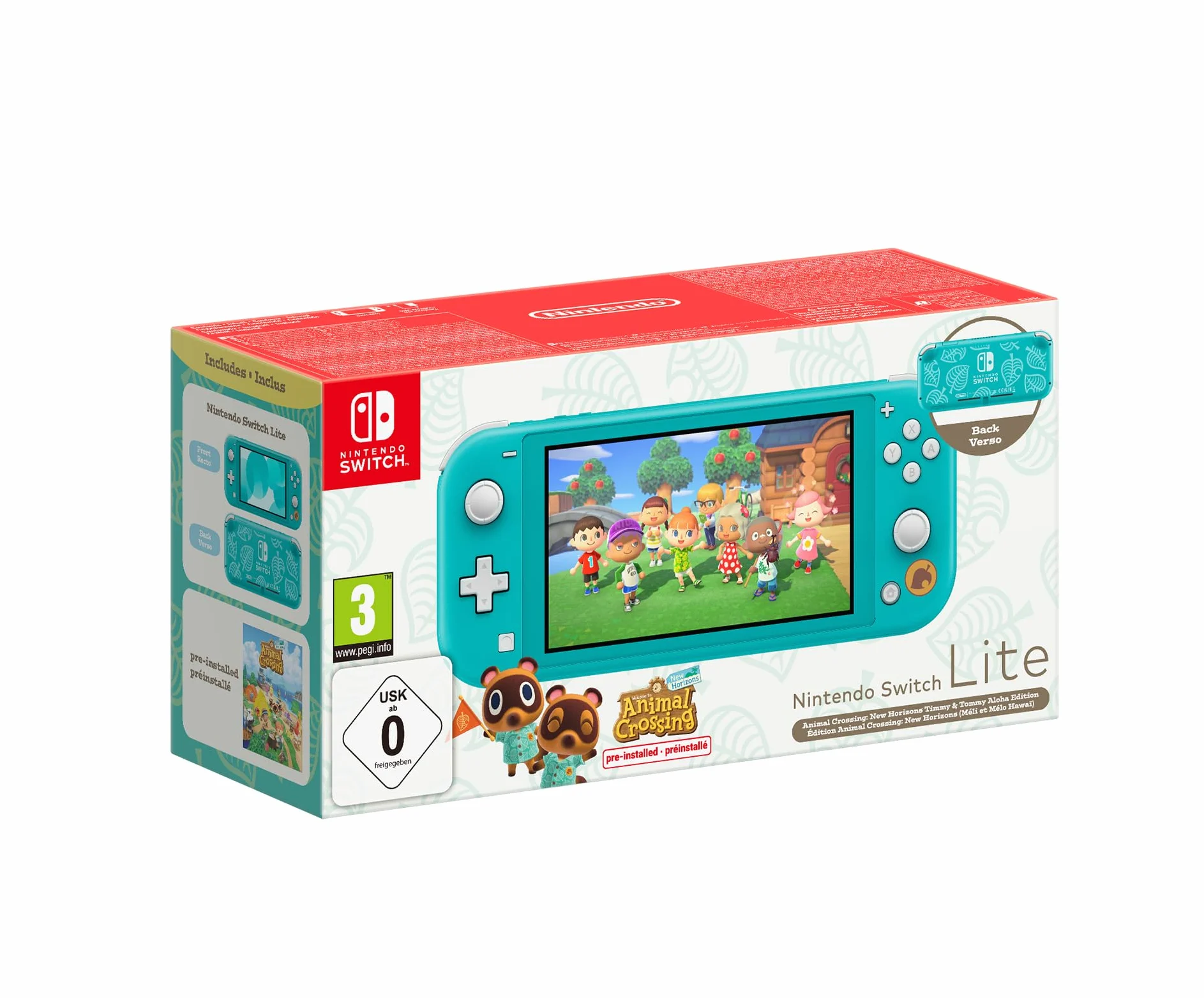 Nintendo Switch Lite Console Edizione Speciale Animal Crossing Turchese