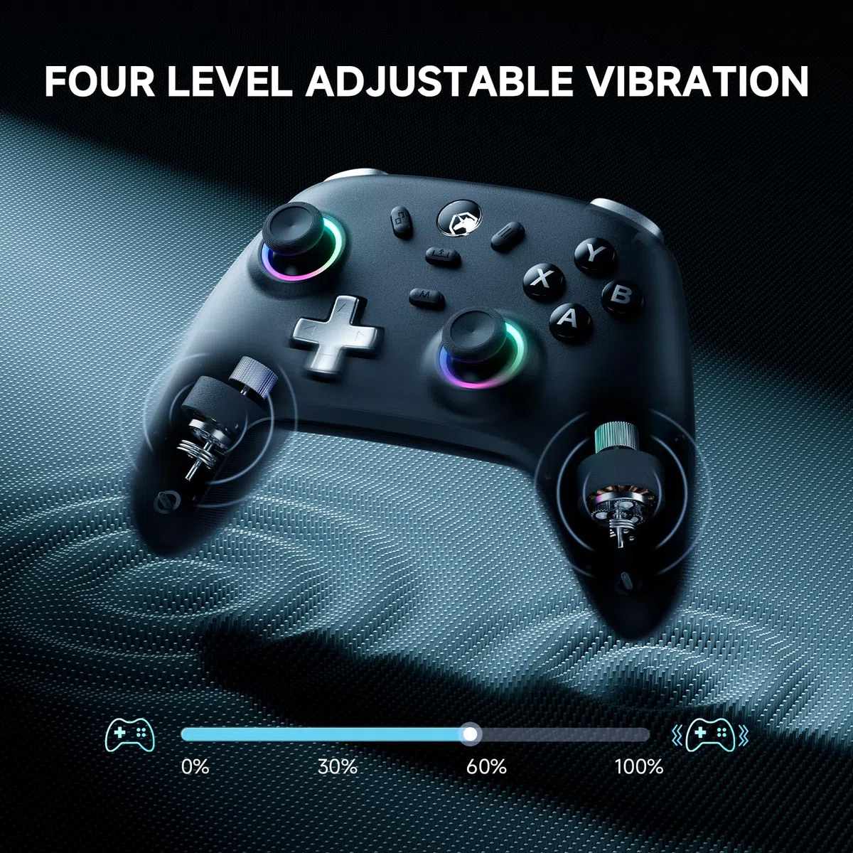 Controller Gaming per PC/Switch con Base di Ricarica, 1000Hz, Hall Joystick, 2.4GHz/BT/Cavo, 800mAh