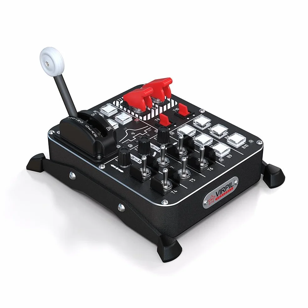 VIRPIL Controls - Pannello di controllo universale #2 per simulatori di volo, PC Gaming, Flight Control System con Landing Gear, Flight Sim Button Box, pannello di commutazione