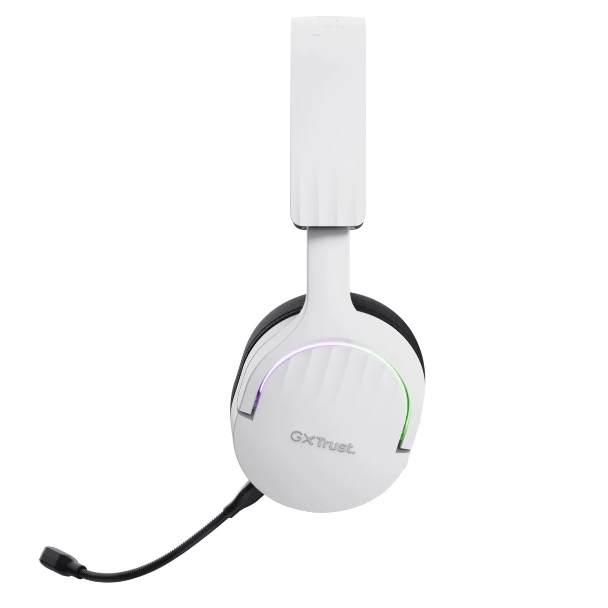 GXTrust 491W Fayzo Cuffie Gaming Wireless Bluetooth + 2.4 GHz, Audio Surround 7.1, Batteria da 22 Ore, 35% Plastica Riciclata, RGB Cuffie Bluetooth Over Ear PC PS5 PS4 Switch - Bianco
