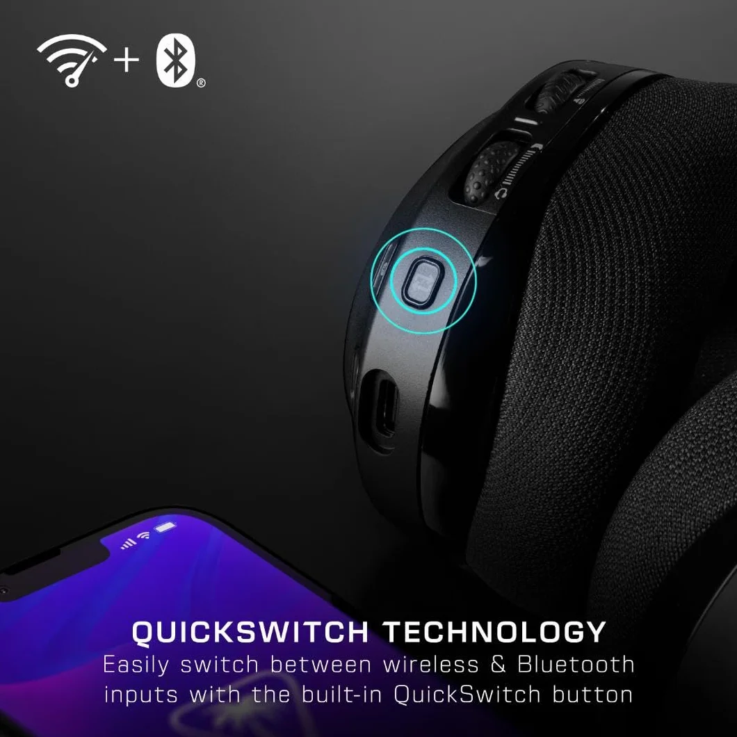 Turtle Beach Stealth 600 Nero PlayStation Cuffie da Gioco Wireless con 80 ora Batteria, Altoparlanti da 50mm e Bluetooth per PS5, PS4, PC e Mobile