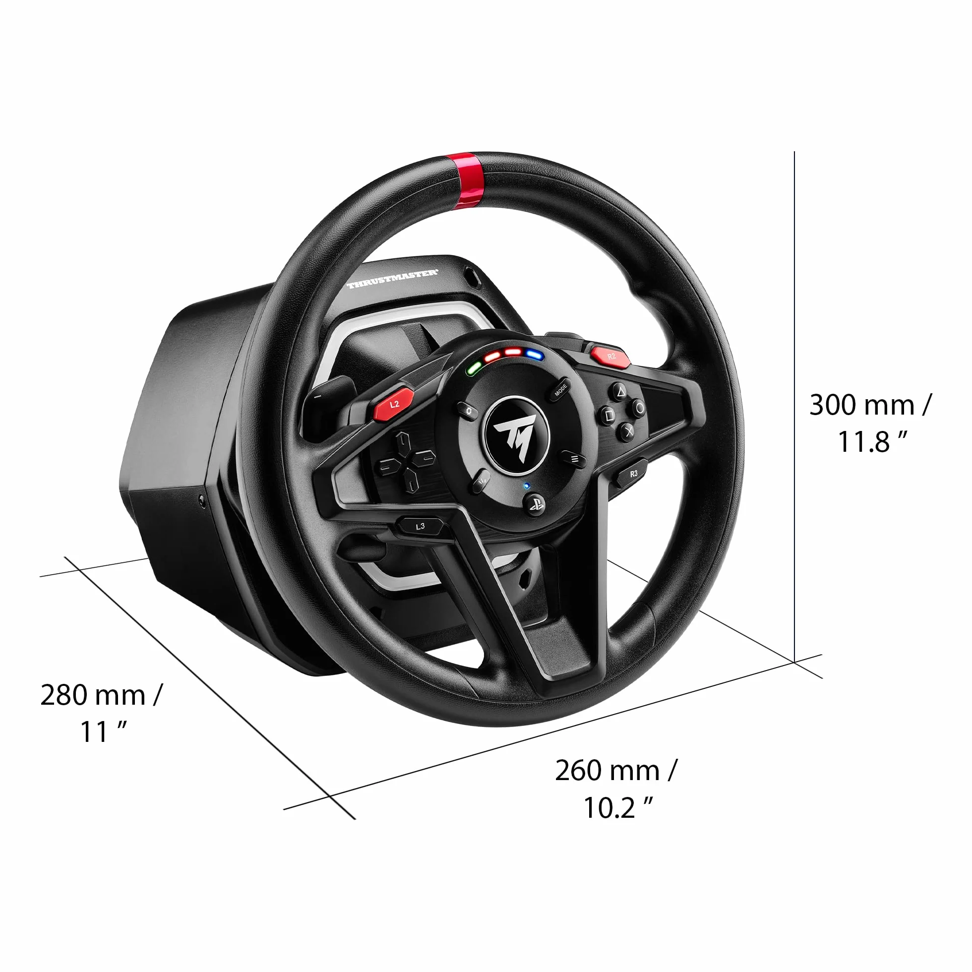 Thrustmaster T128 Volante da Corsa Force Feedback Ibrido Dinamico LED Cambio Marcia Pedali Magnetici T2PM PS5 PS4 PC