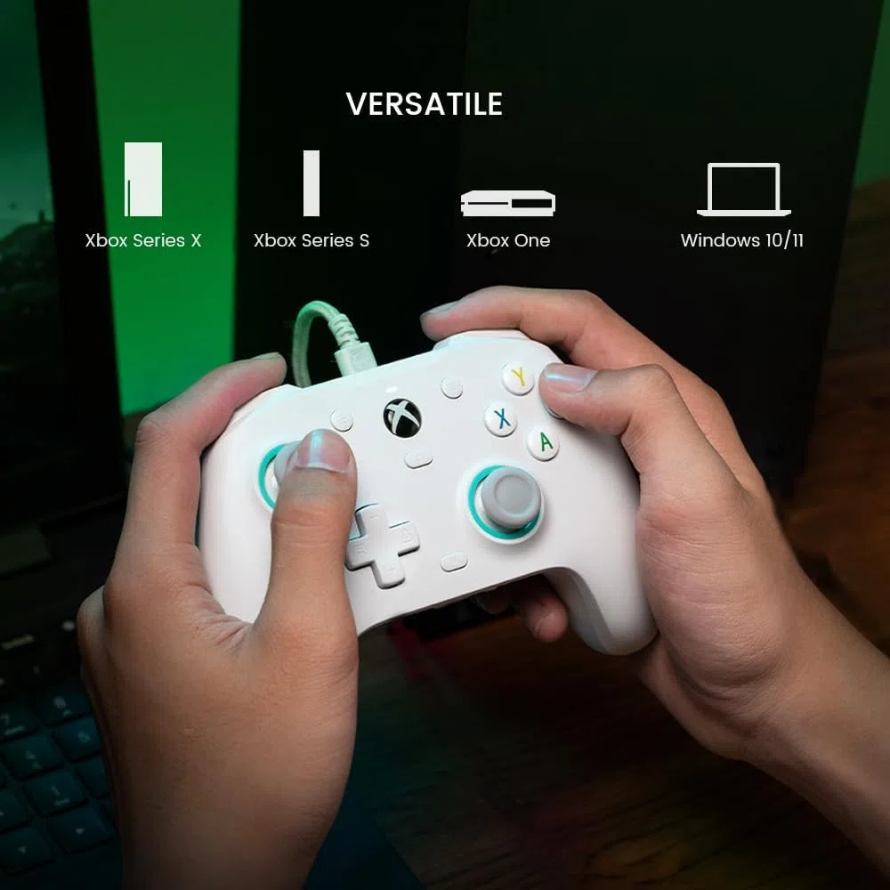 GameSir G7 SE Wired Controller per Xbox Series X|S, Xbox One, Windows 10/11, Gamepad Plug e Play con Joystick Effetto Hall, Jack 3,5mm Bianco