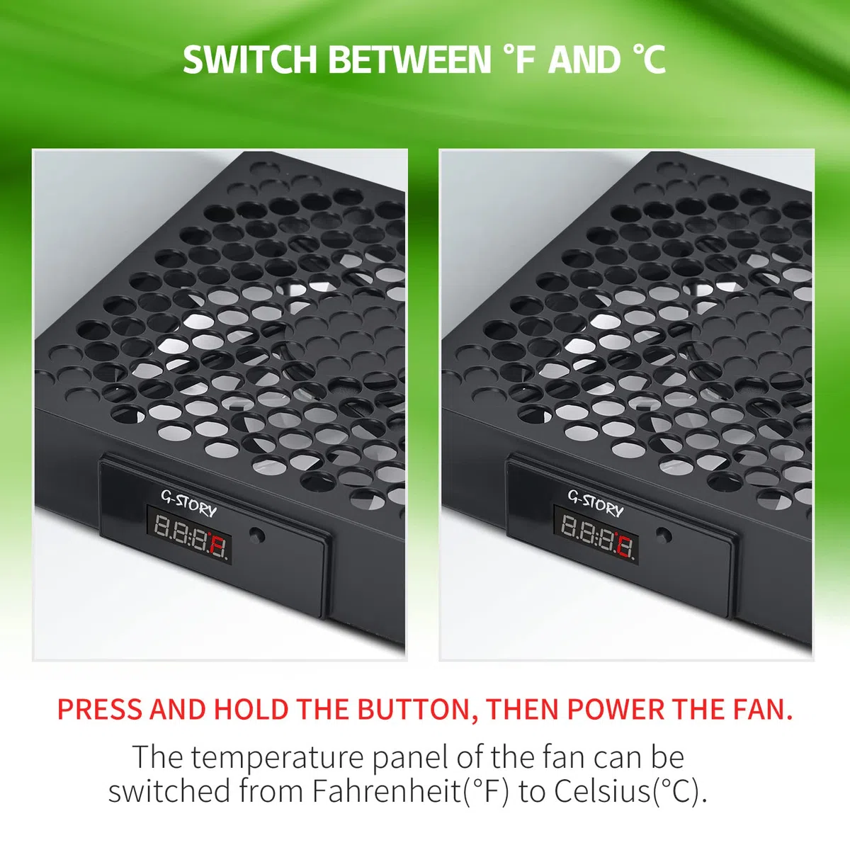 G-STORY Ventola di raffreddamento per Xbox Series X 140MM 3 velocità 1500/1750/2000RPM Nero