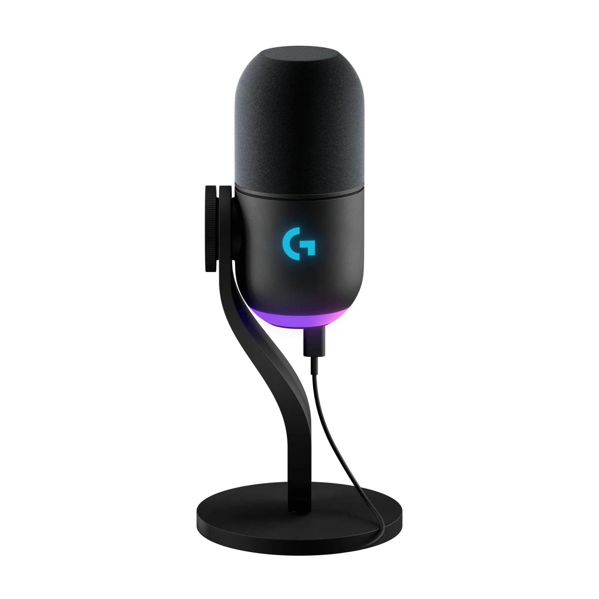 Logitech G Yeti GX Dynamic Microfono a condensatore RGB per gaming con LIGHTSYNC, microfono USB per streaming, supercardioide, Plug and Play USB per PC/Mac - Nero