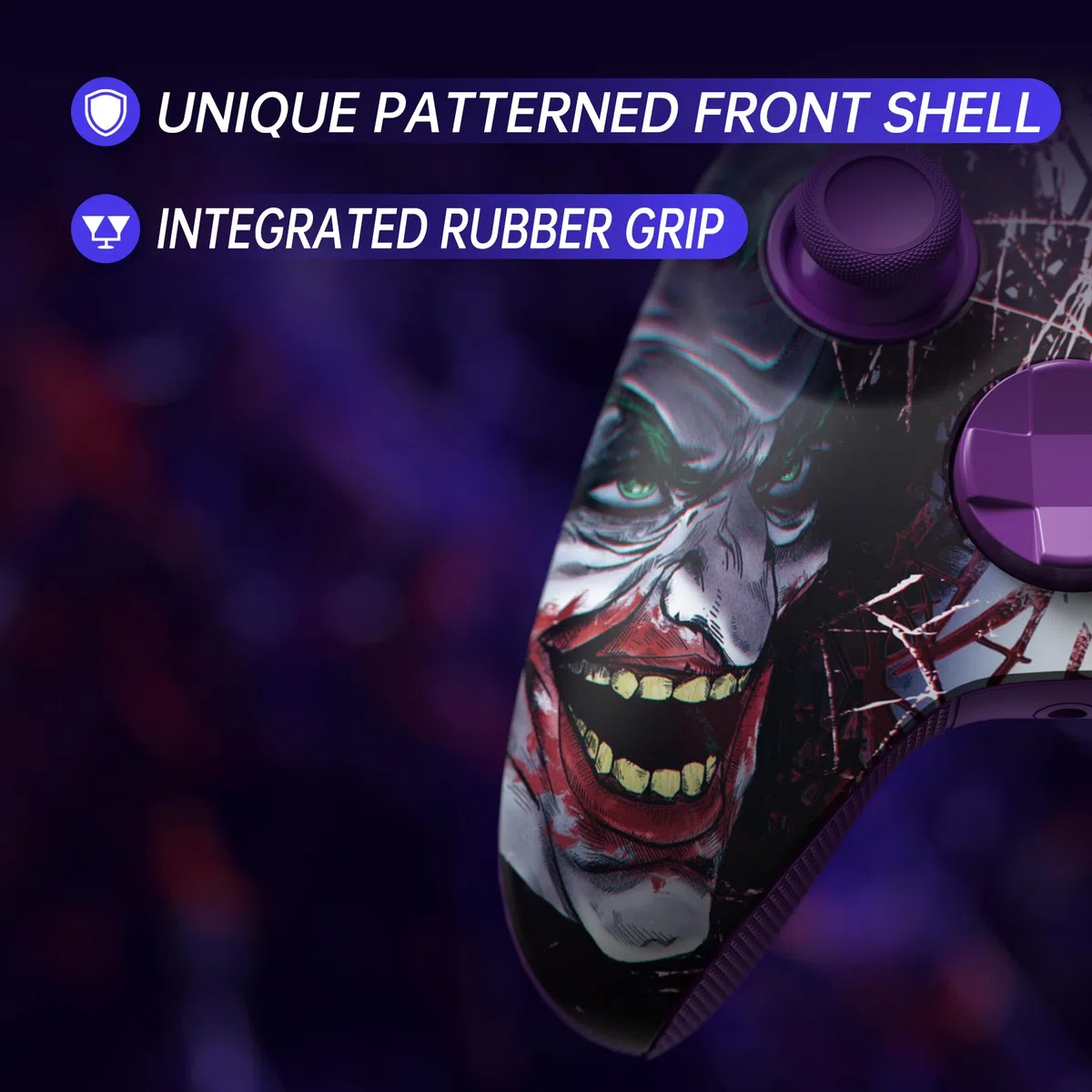 eXtremeRate Custodia Tasti Completi per Xbox Series X S Controller, Cover Gomma Grip Antiscivolo, Scocca Posteriore Ridisegnata per Xbox Series X S Joystick Model 1914-HAHAHA