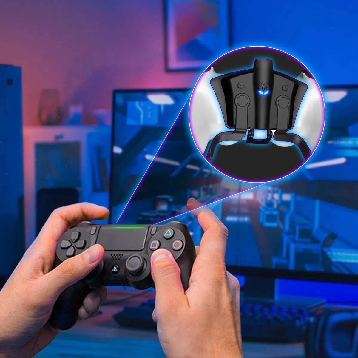 Collective Minds Strike Pack 'FPS Dominator' per PS4 | 2 paddles programmabili | Kit MOD personalizzabile sul controller | Accessorio cablato per giocatori professionisti | Compatibile PS4