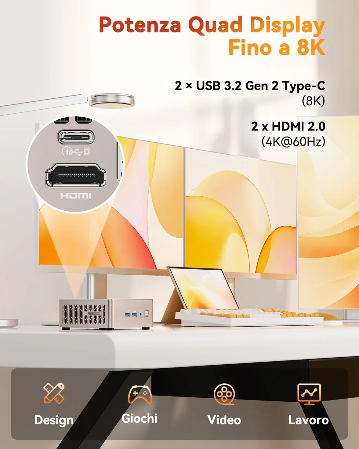 GEEKOM A5 Mini PC AMD Ryzen 5 7430U 16GB RAM 512GB SSD Windows 11 USB4.0 LAN 2.5G