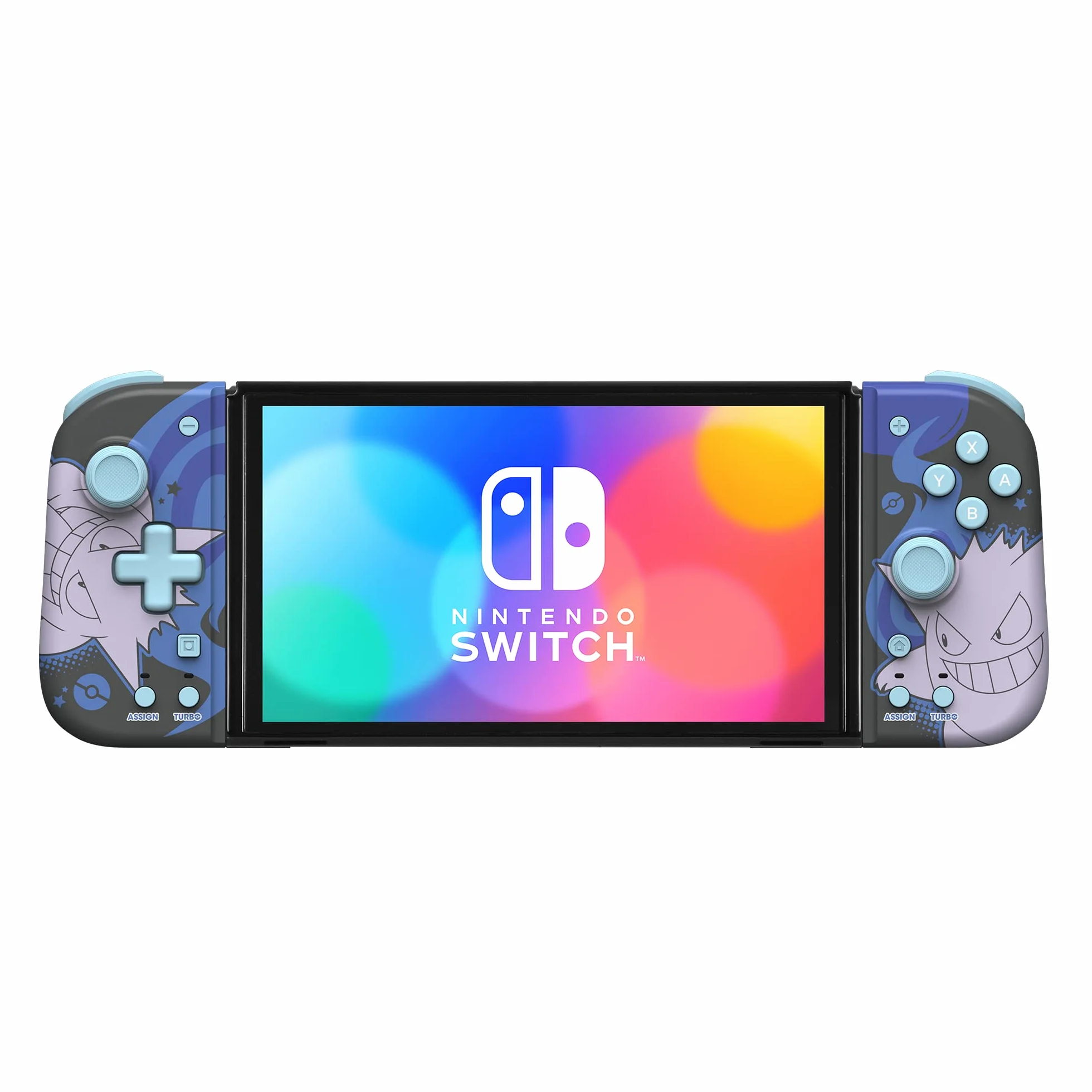 HORI Split Pad Compact (Gengar) - Controller Ergonomico Portatile per Nintendo Switch e Switch OLED - Licenza Ufficiale Nintendo e The Pokémon Company International