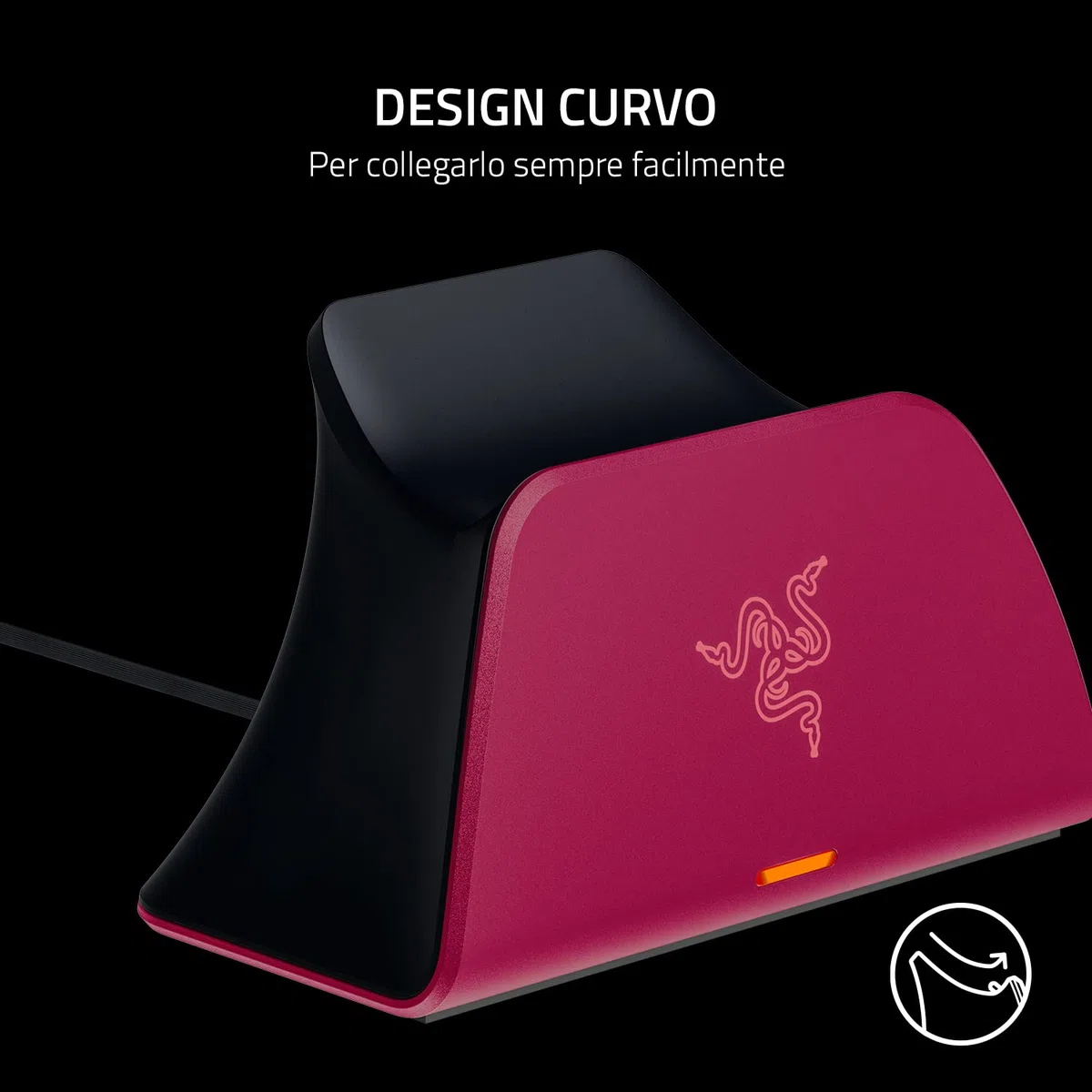 Razer Base di Ricarica Rapida Universale per PS5 - Caricabatterie Rapido per controller PS5 (Ricarica Rapida, Compatibilità Universale, Sistema a Contatto Magnetica) Midnight Black