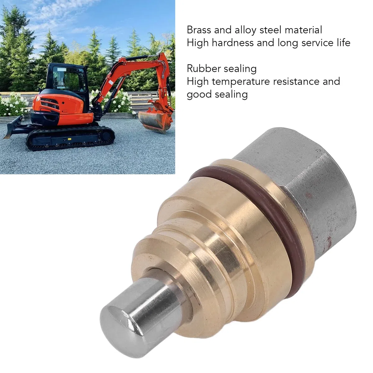 Pilipane Controller Pulsante Idraulico,Impugnatura Joystick per Escavatore 4 Pezzi, Pulsante Impugnatura Joystick, Buona Sostituzione della Tenuta per Attrezzature Industriali Kubota