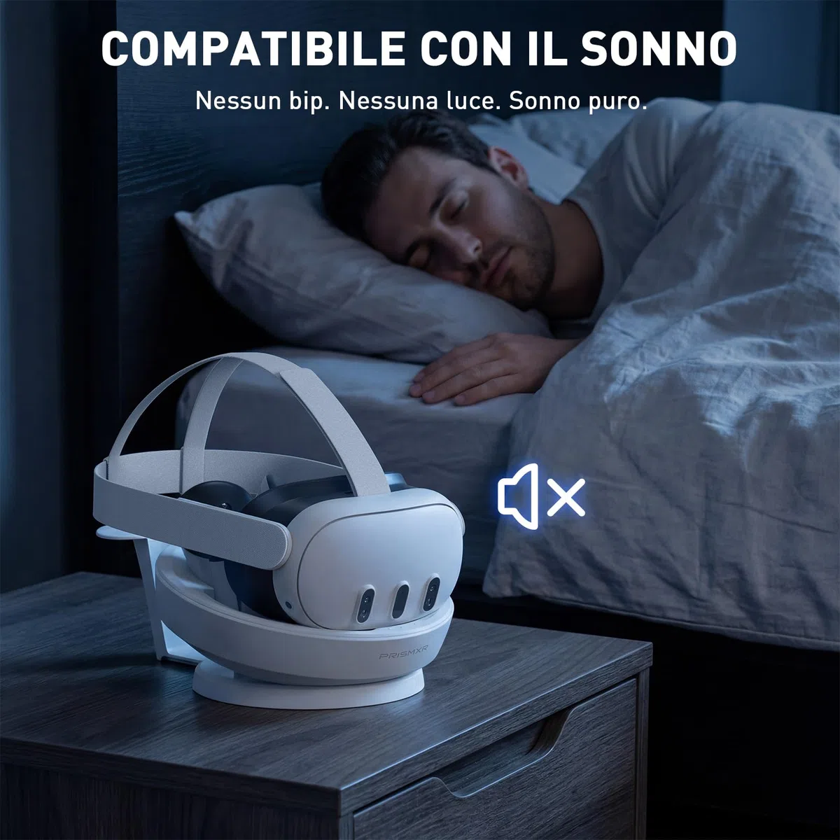 PRISMXR Dock di Ricarica Stazione Ricarica Rapida per Meta Quest 3 Accessori Quest3 Controller 2 Batterie Ricaricabili (Carina D1)
