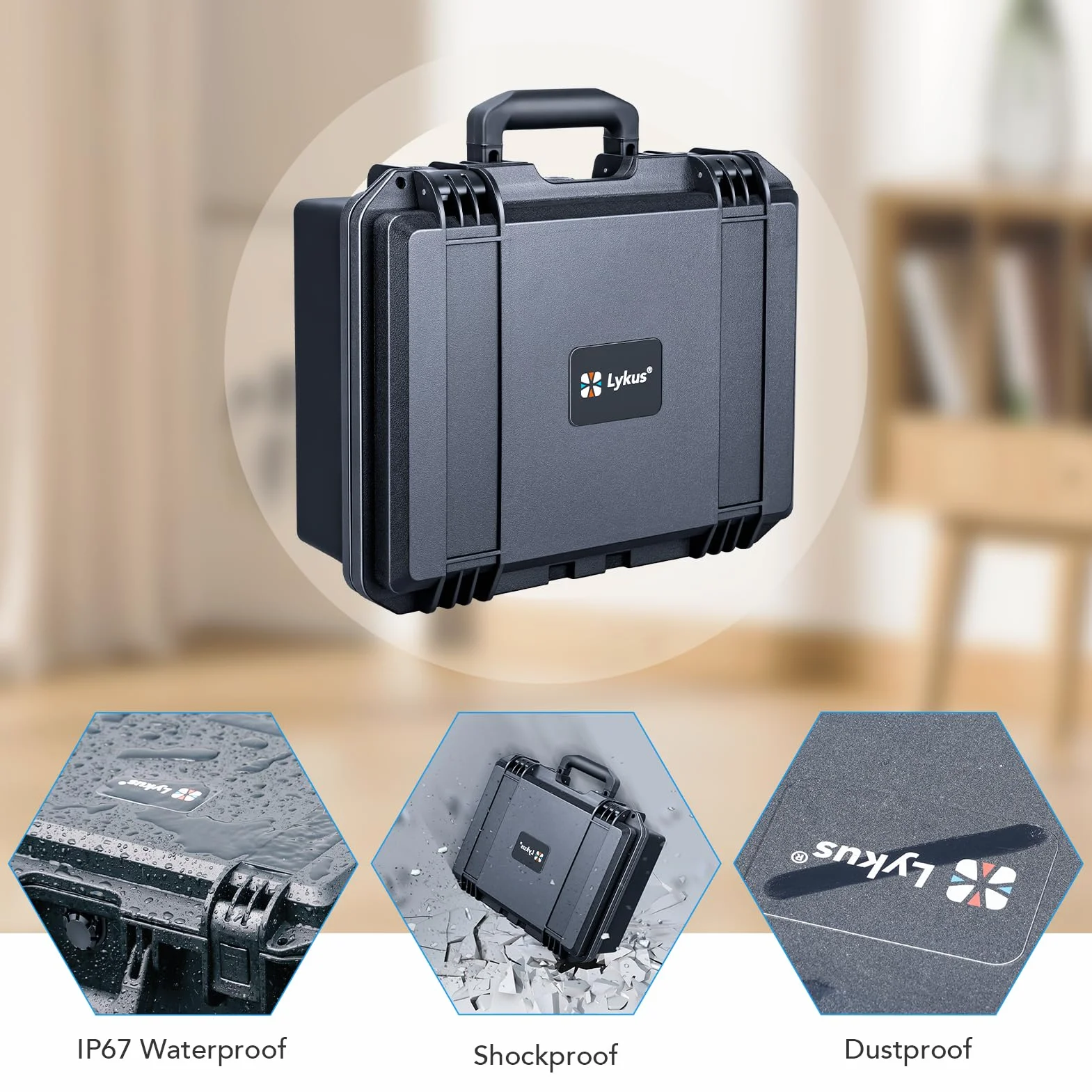 Lykus Titan OQ210 Case impermeabile per Quest 3S/Quest 3 e fascia testa Kiwi Design K4 con batteria