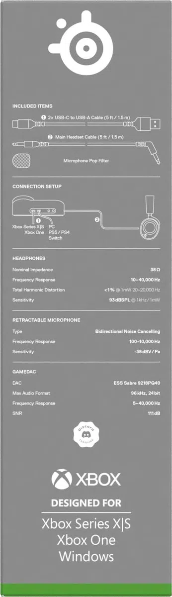 SteelSeries Arctis Nova Pro Xbox Cuffie da gaming Audio Hi-Res Audio spaziale 360° GameDAC Gen 2 Microfono ClearCast Gen 2 Xbox PC PS5 PS4 Switch
