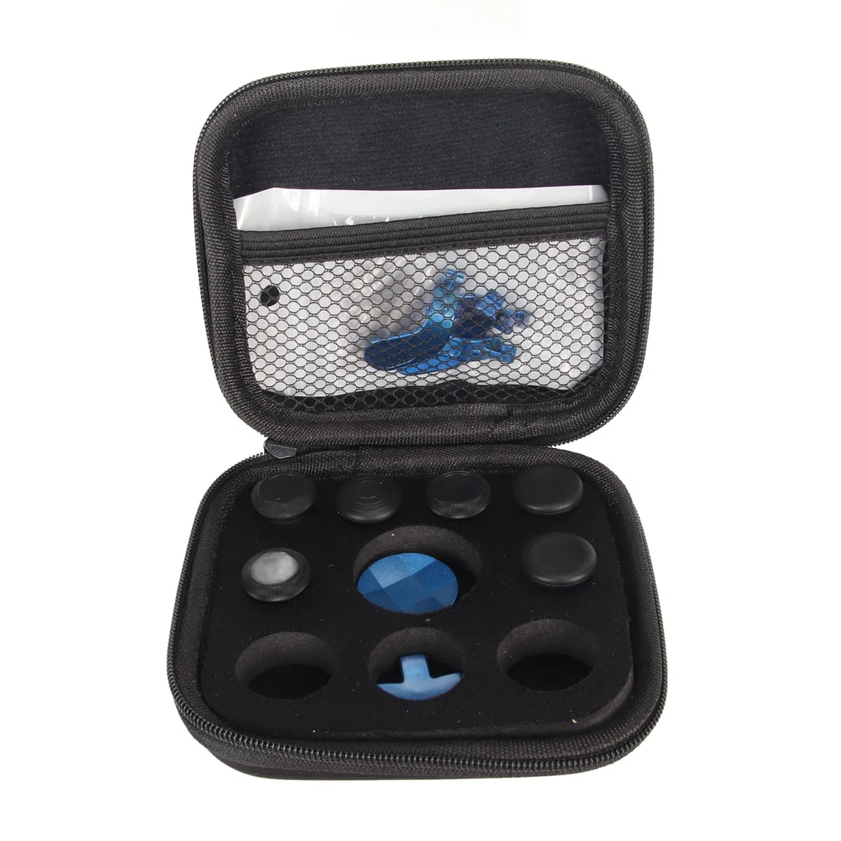 Focket Manopole in Metallo per Controller One Elite Series 2, Kit di 13 Pulsanti magnetici sostitutivi in 1. Include Joystick in Metallo a 6 Posizioni, 4 Paddle e 2 D-Pad (Blu)