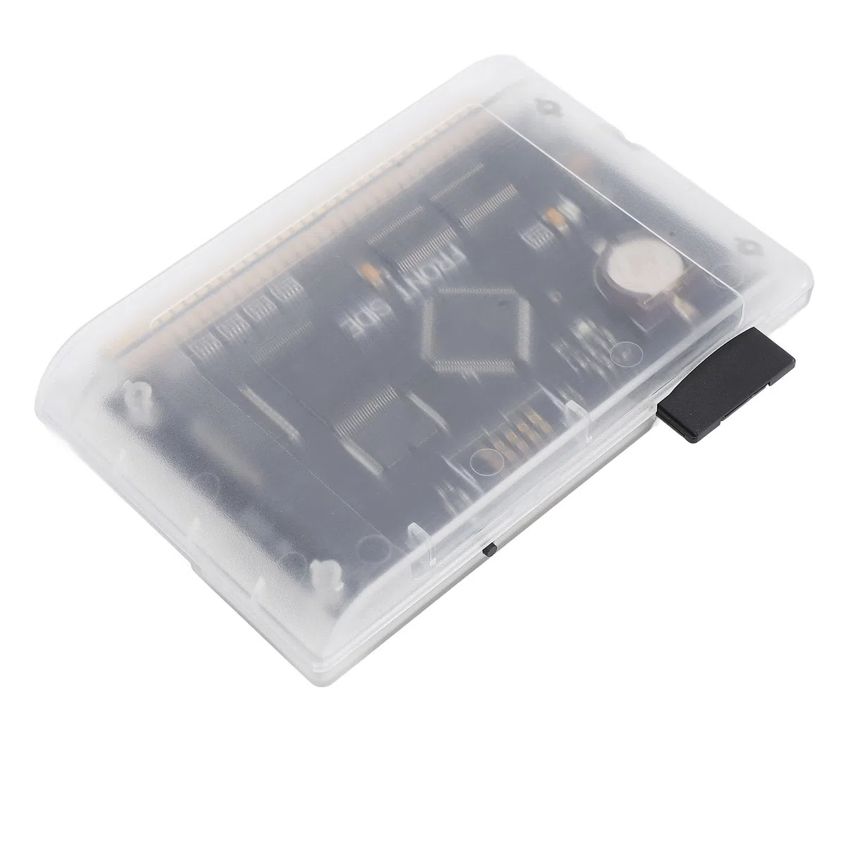 Plyisty Cartuccia di Gioco Carrello Flash retrò per Mega Drive V3.0 Pro, Scheda di Gioco 3000 in 1 per MD1/MD2/MD3/CD-X/32X, Compatibile con Genesis, Mega-Drive, Master System (Bianco trasparente)