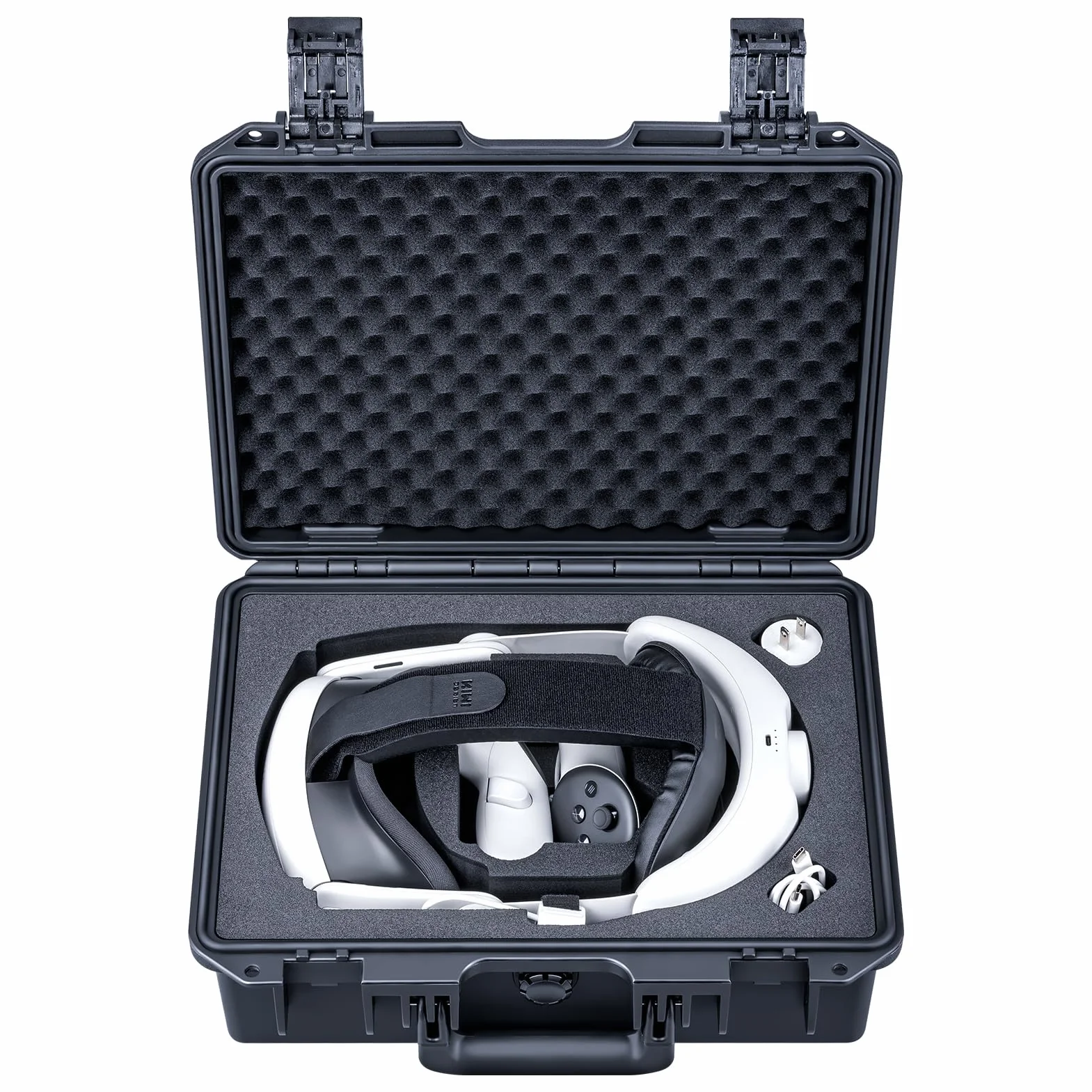 Lykus Titan OQ210 Case impermeabile per Quest 3S/Quest 3 e fascia testa Kiwi Design K4 con batteria
