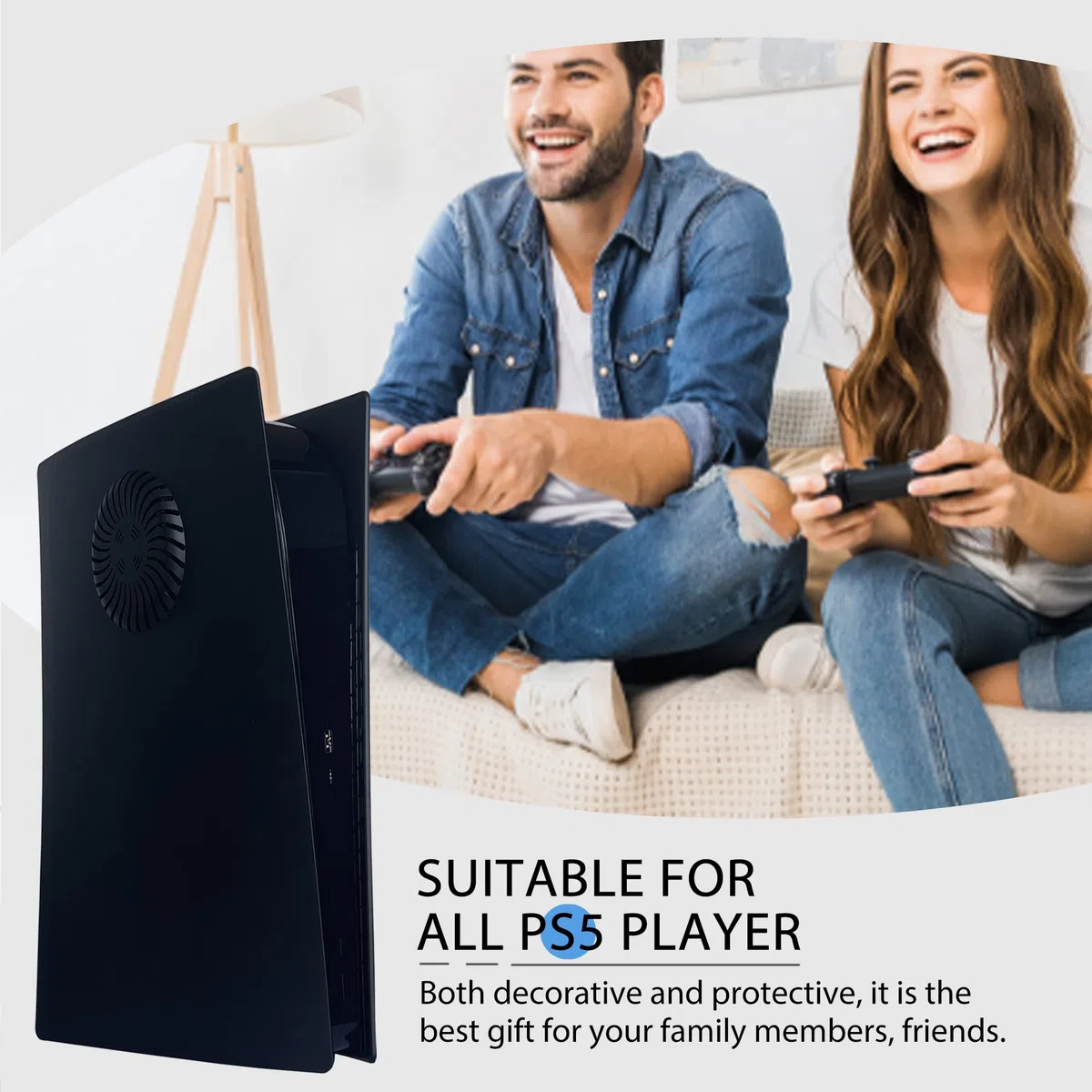 Placche con prese d'aria di raffreddamento e filtro antipolvere per l'edizione digitale DOBEWINGDELOU Piastra frontale Coperchio della console Piastra laterale di ricambio Accessori ABS Nero