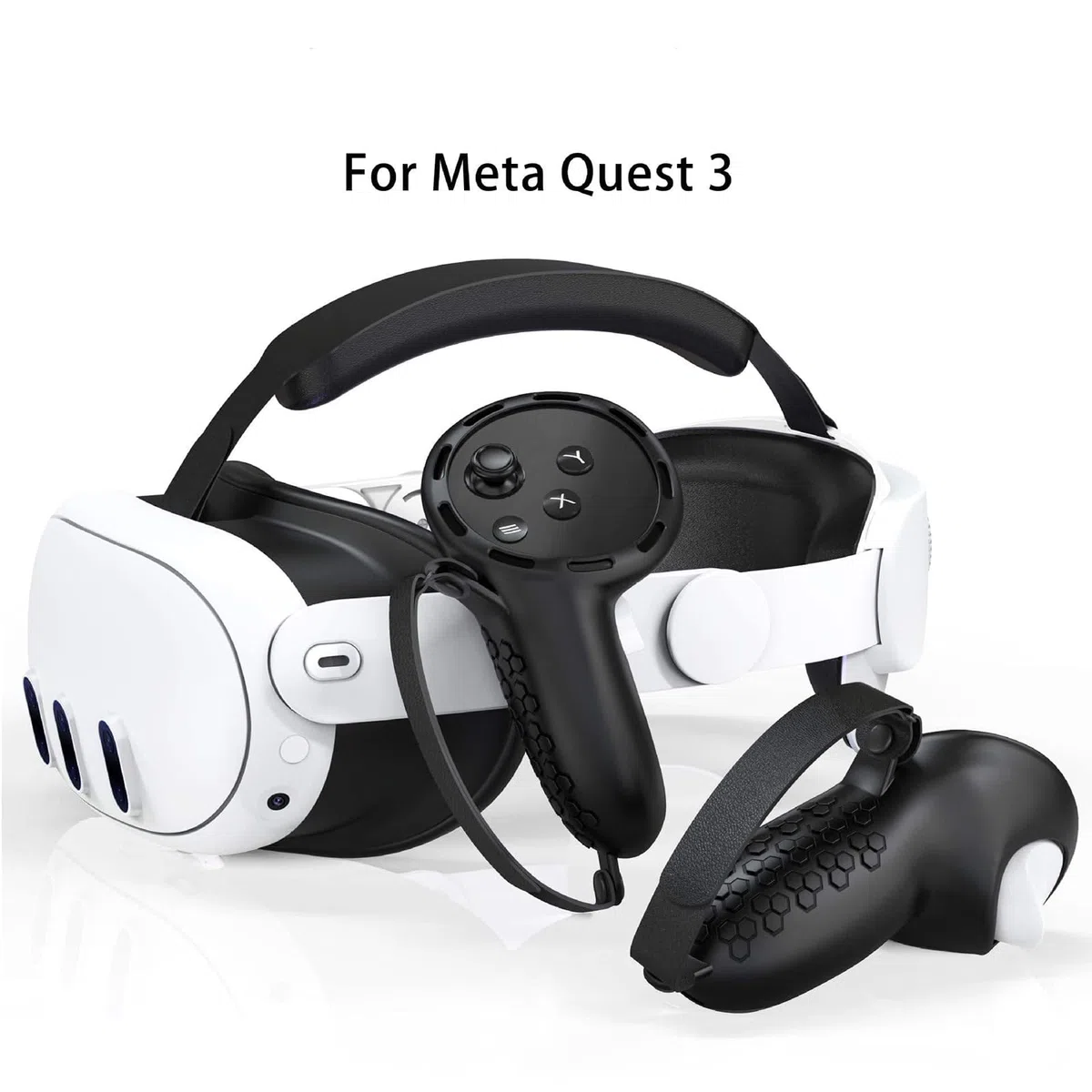 Set di Accessori Protettivi per Meta Quest 3 Silicone, 2 Pezzi Custodia Controller VR