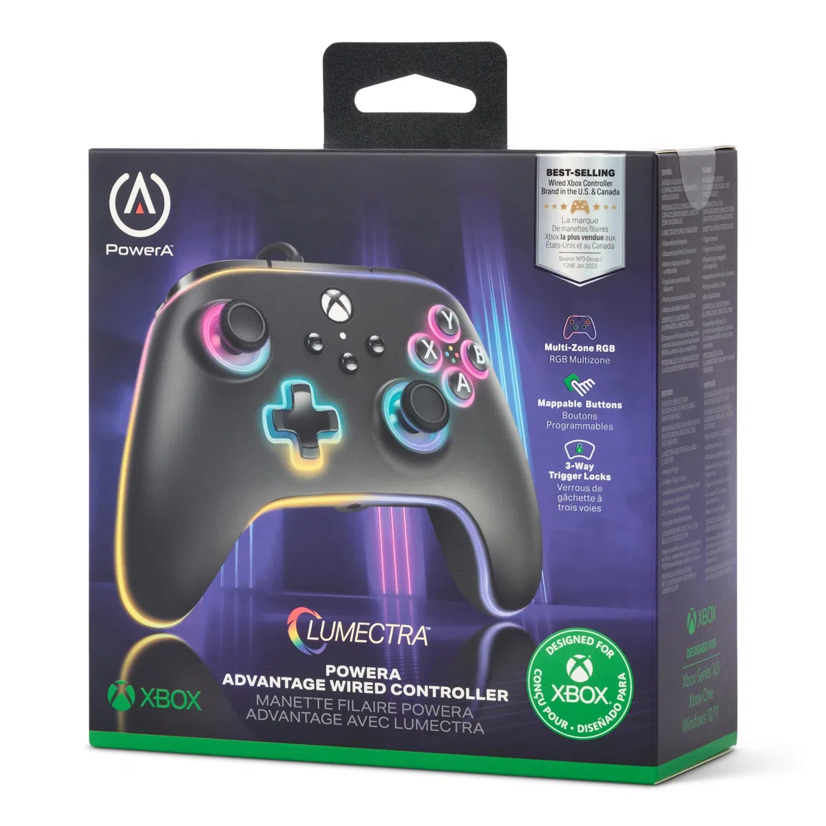 PowerA Advantage Wired Controller for Xbox Series X|S Lumectra Black