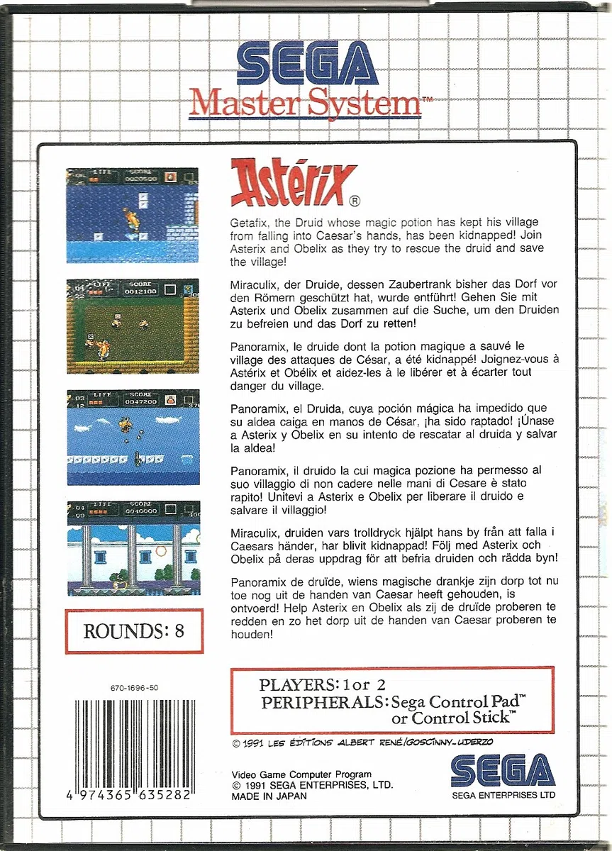 asterix sega master system