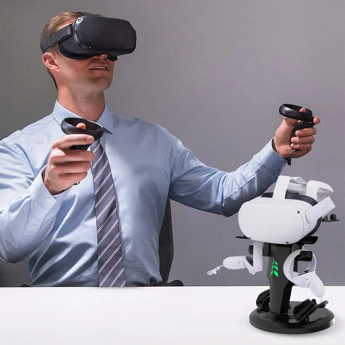 G-STORY Charging Dock for Meta Quest 3/Quest 3S/Quest 2 VR Headset and Controllers