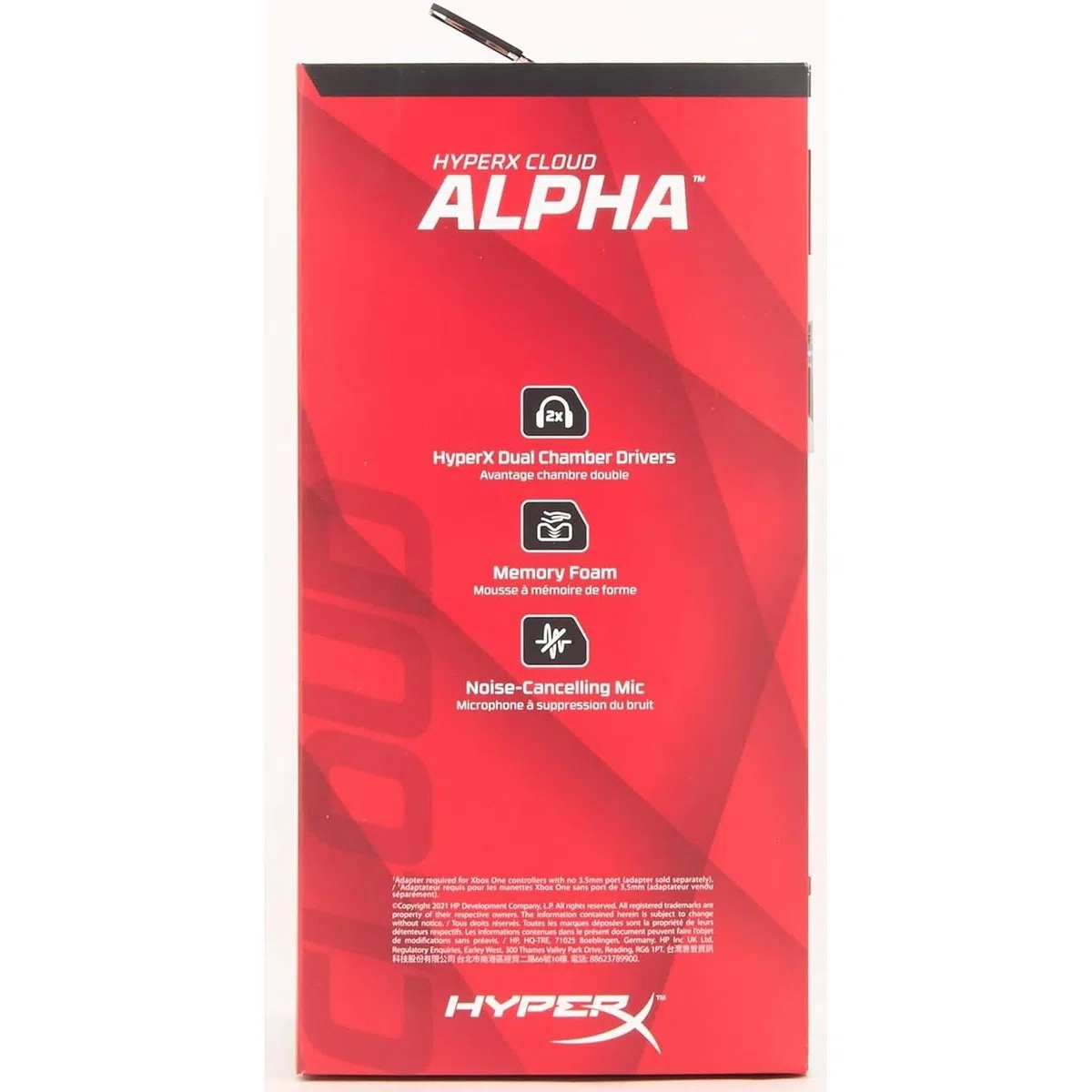 HyperX Cloud Alpha Cuffie Gaming 3,5 mm Jack Alluminio Memory Foam Similpelle PS4 Xbox PC Nero Rosso