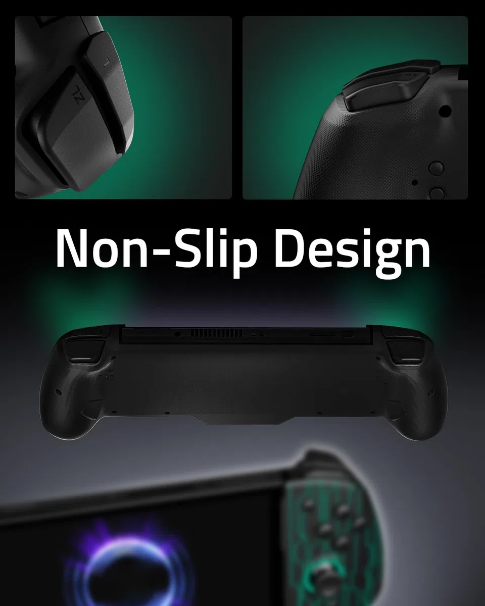 PALPOW Controller Switch luminoso – Compatibile con Nintendo Switch/OLED, design Luminpad ergonomico, Joypad monoblocco, RGB, Turbo, Mapping – Nero Meccanico Cyber