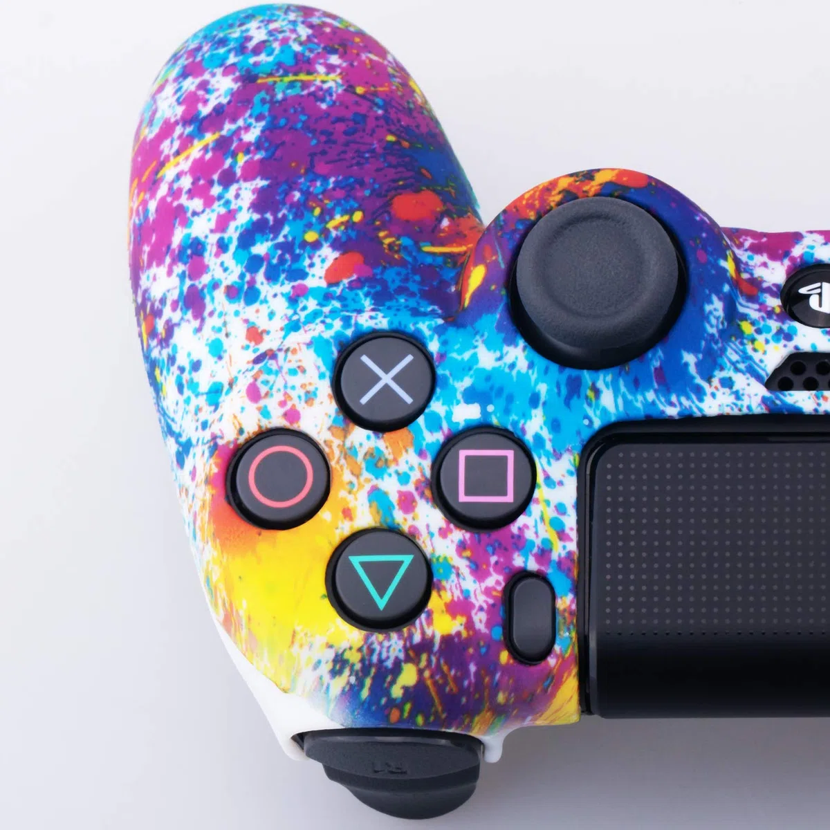 YoRHa Water Transfer Printing (Spruzzi di Vernice) Custodia in Silicone Cover per PS4/Slim/Pro Dualshock 4 Controller x 1 con Manopole Thumb Grips x 10