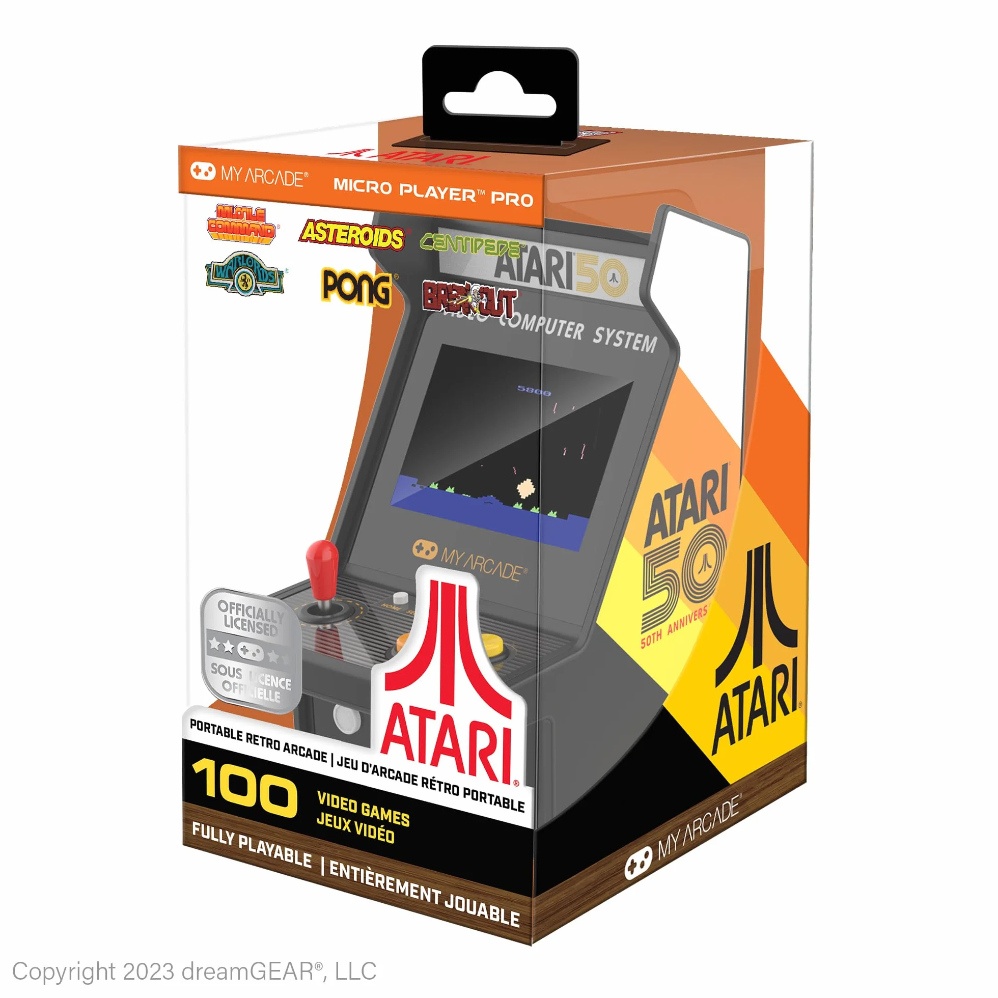 My Arcade Atari Micro Player Pro Portable Retro Arcade 100 Games