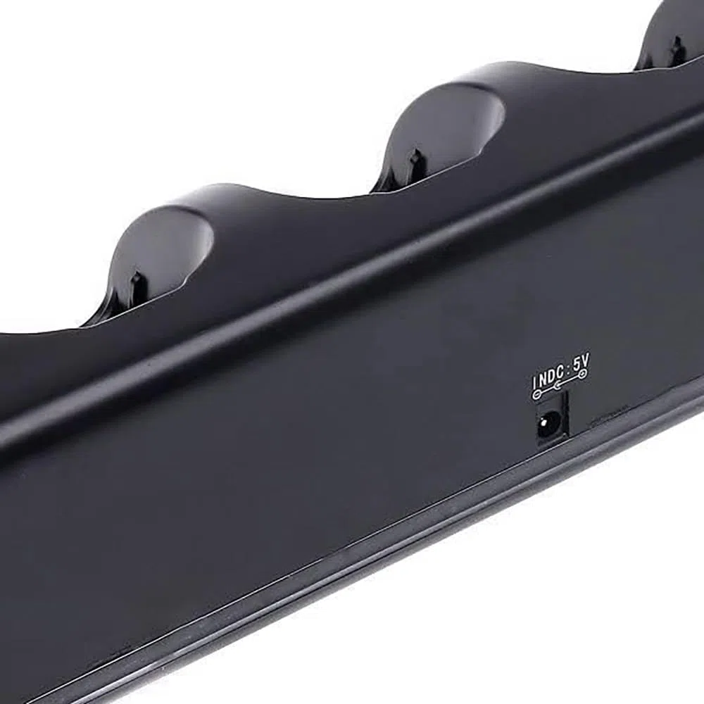 OSTENT Stazione Dock di Ricarica + 4 Pacchi Batteria per il Telecomando Nintendo Wii Colore Nero